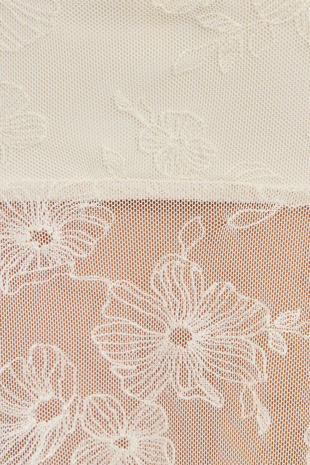 Embroidered Mesh Flyaway Cami Top