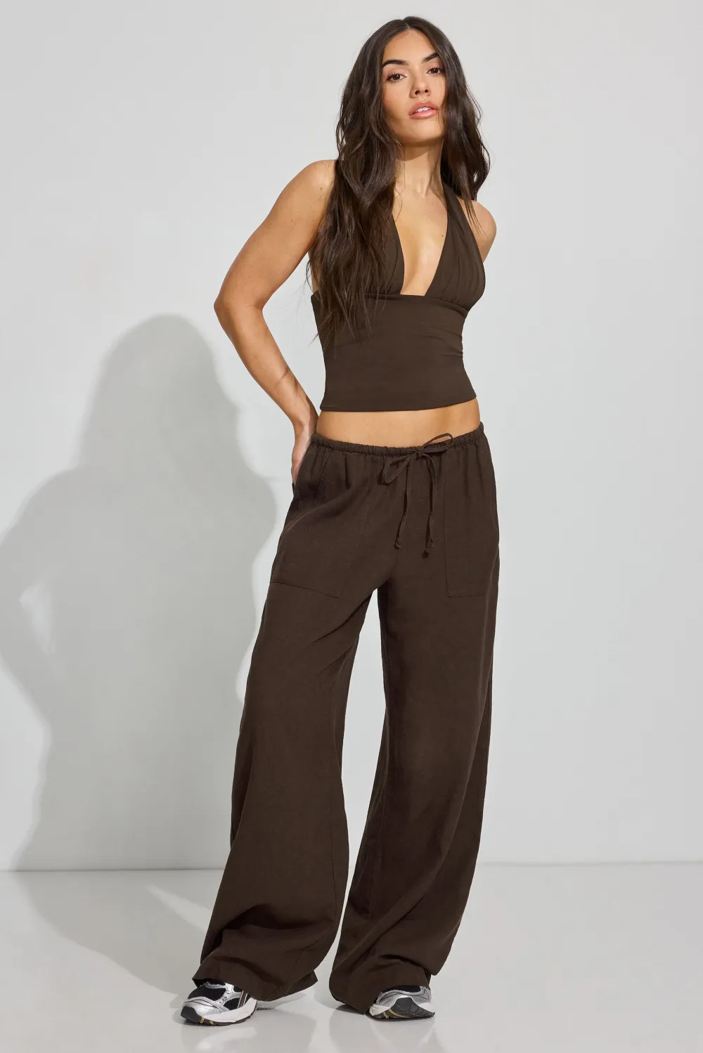 Millie Linen Pull-On Pants