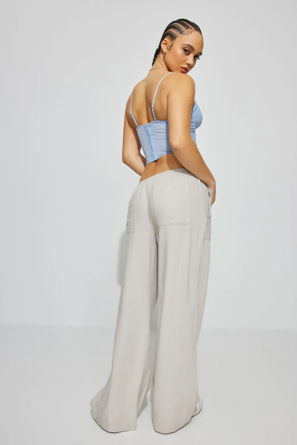 Millie Linen Pull-On Pants