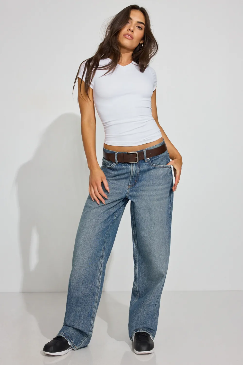 High V-Neck Sleek Top