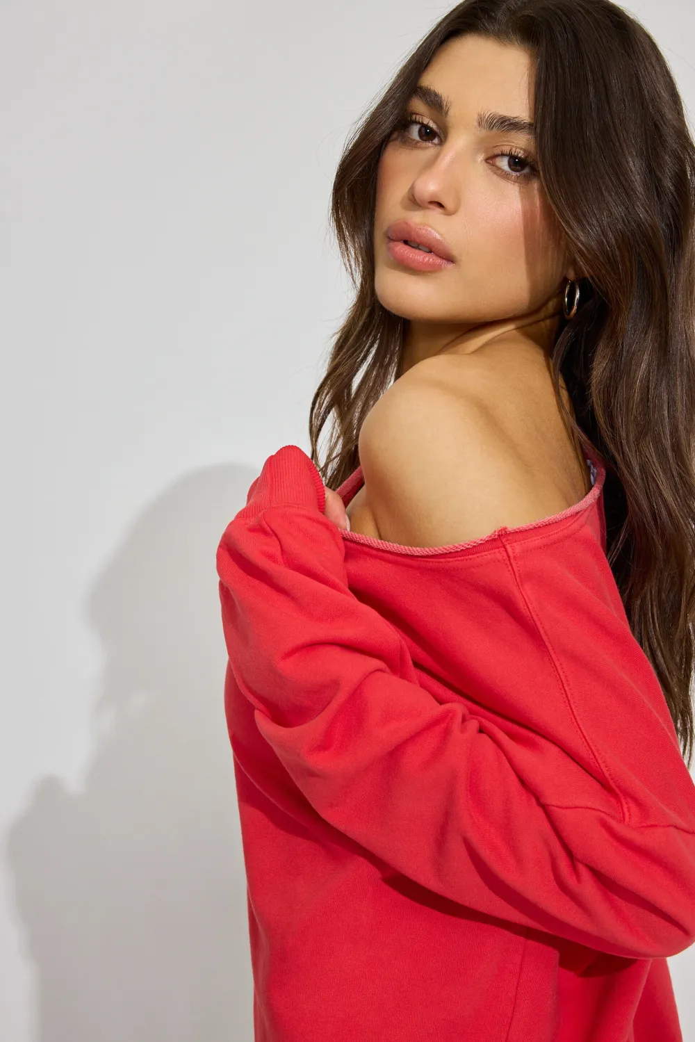 SoftTerry Off Shoulder Sweatshirt