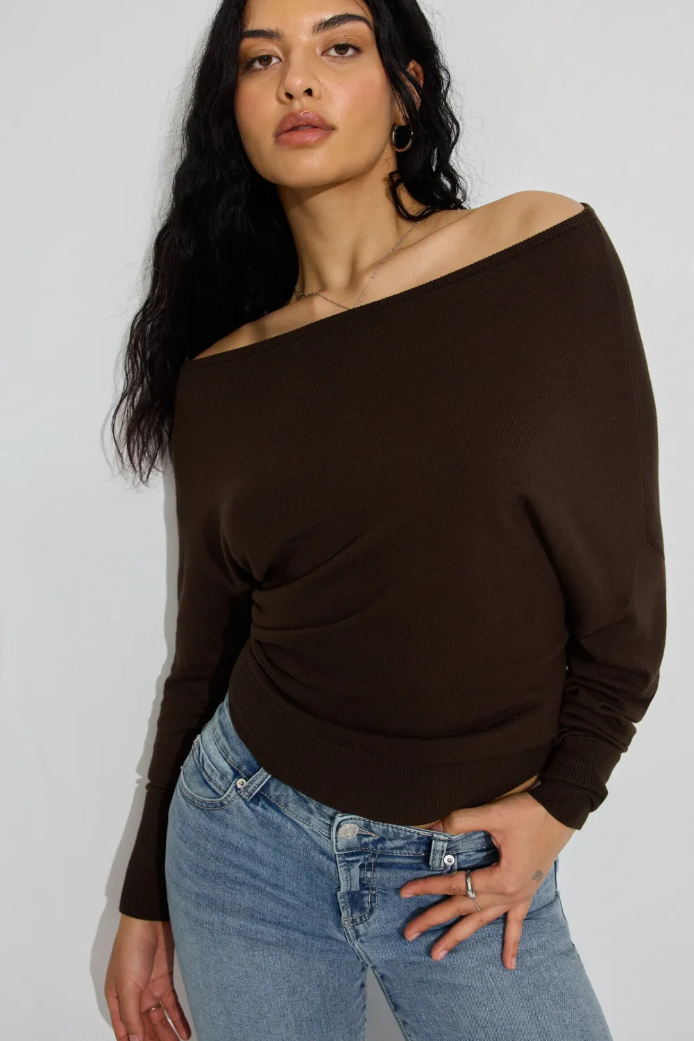 Rae Asymmetric Fine Sweater
