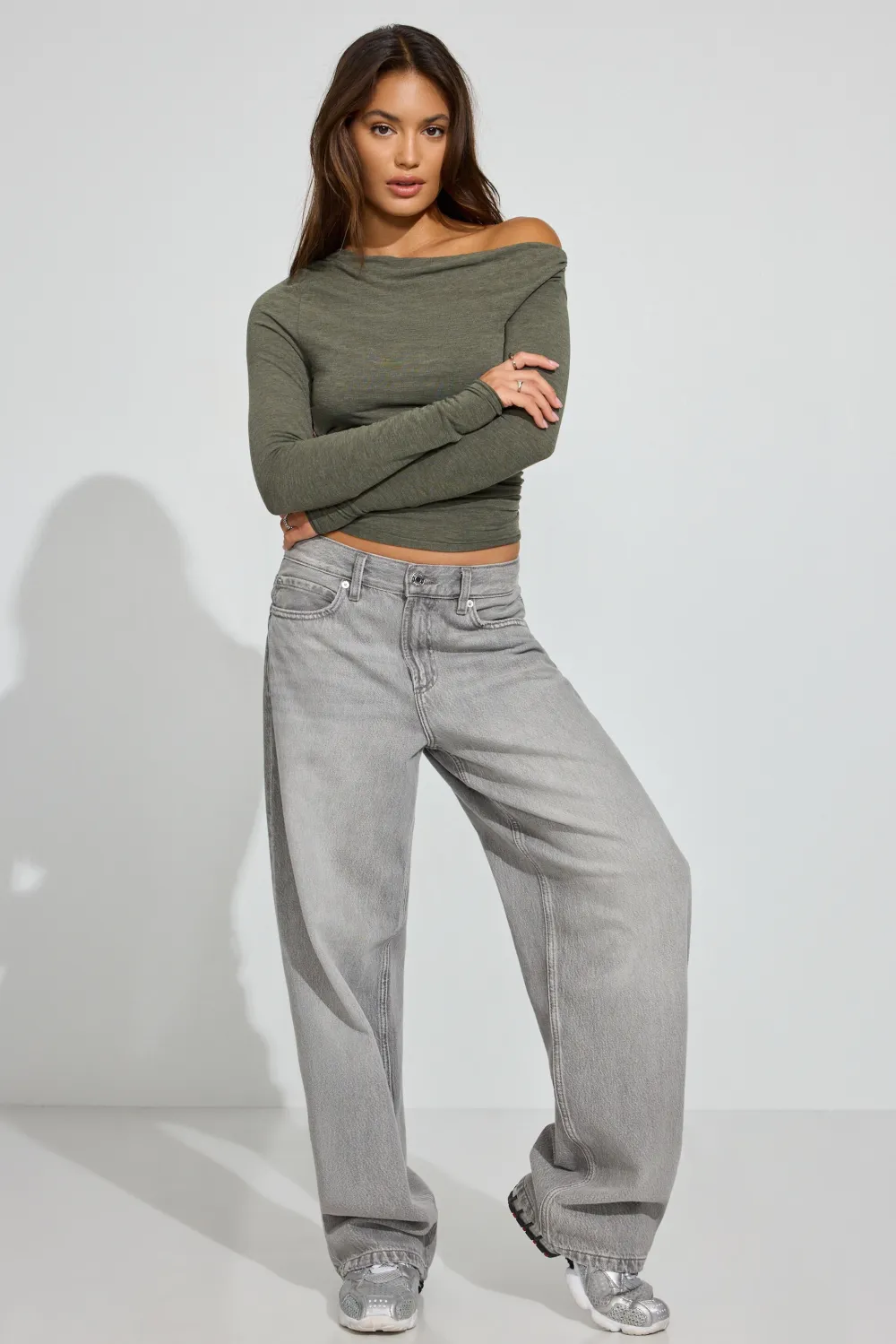 SexyCozy Asymmetric Long Sleeve Top