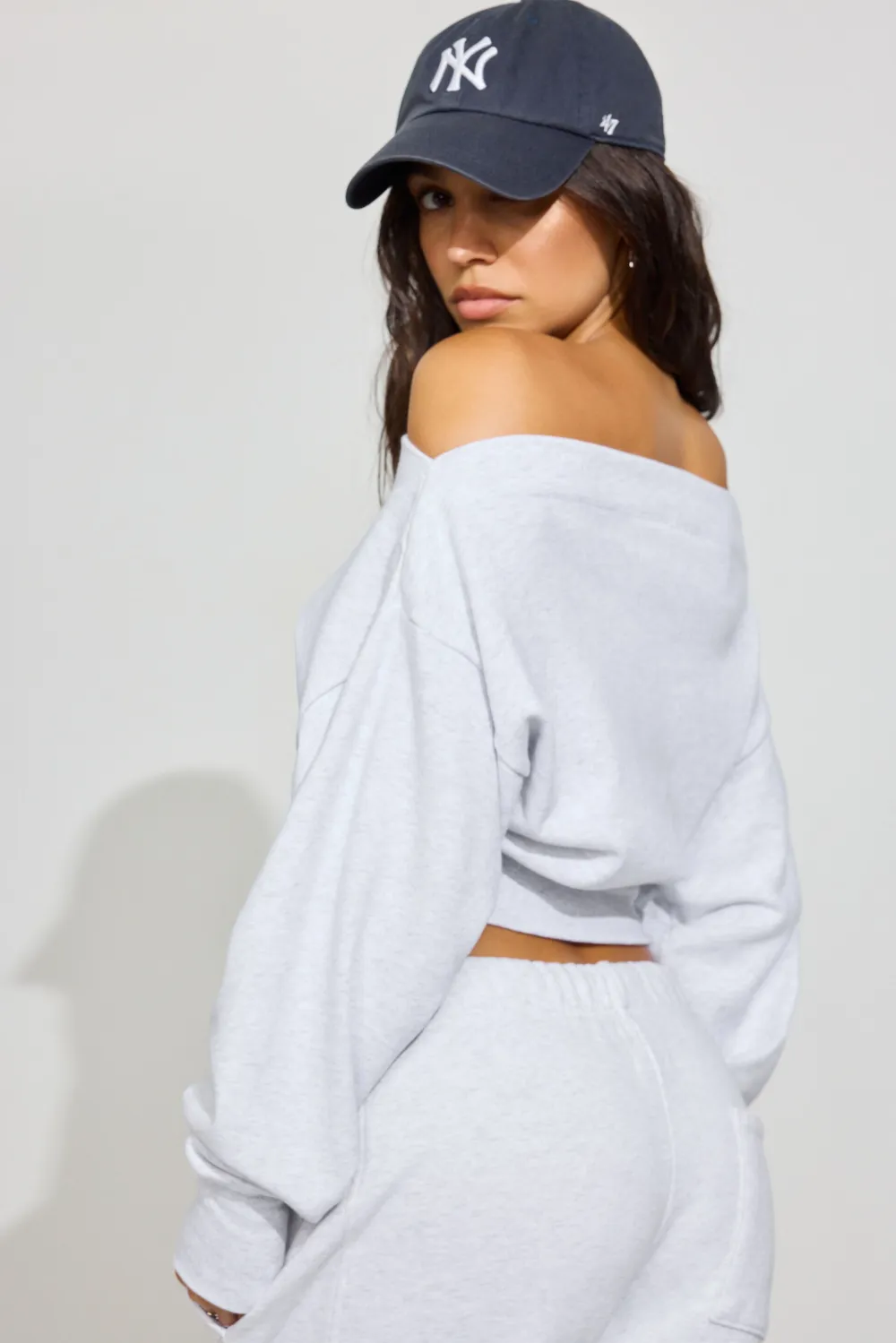 SoftTerry Rib Off Shoulder Sweater