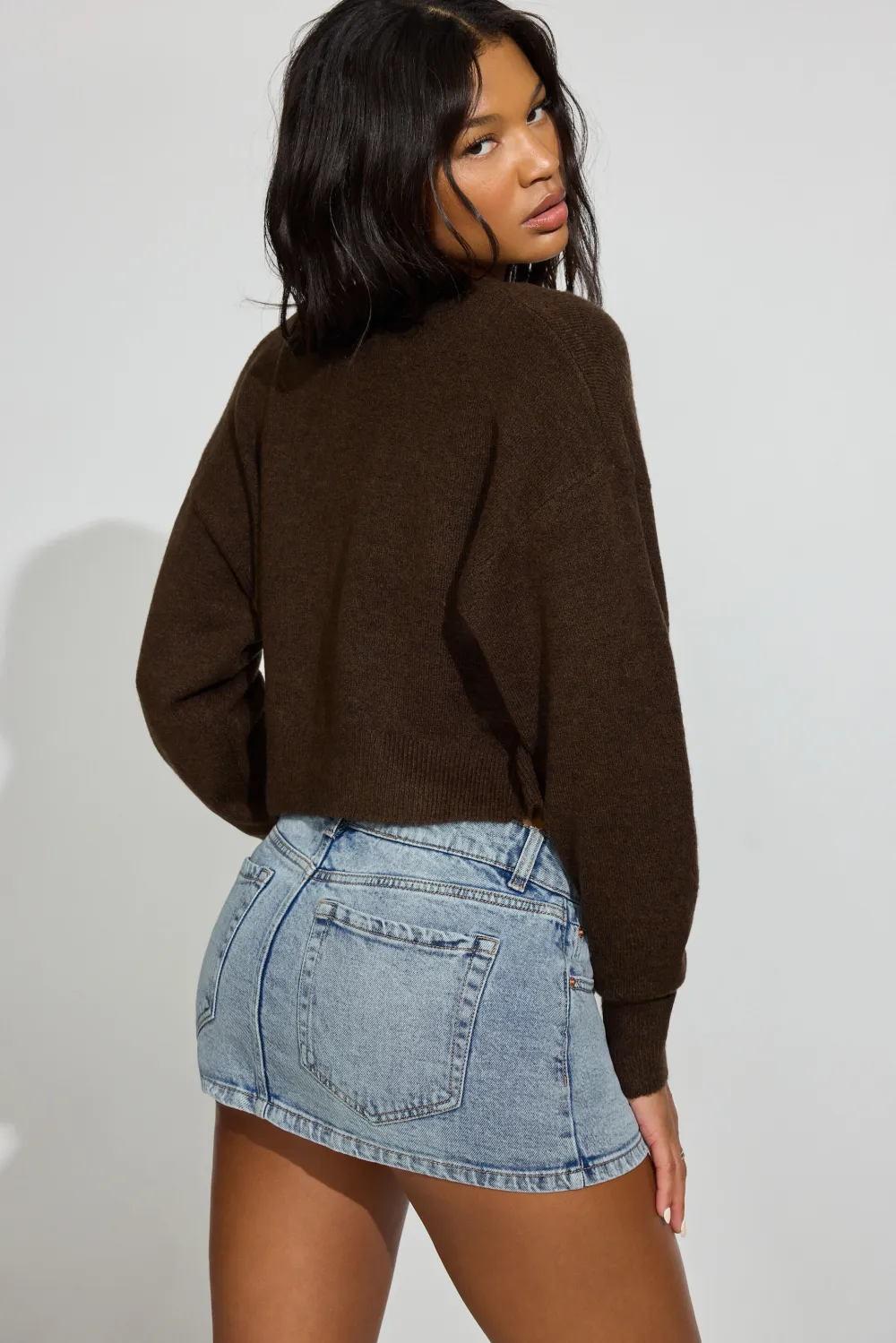 Renee Spongy Cropped Cardigan