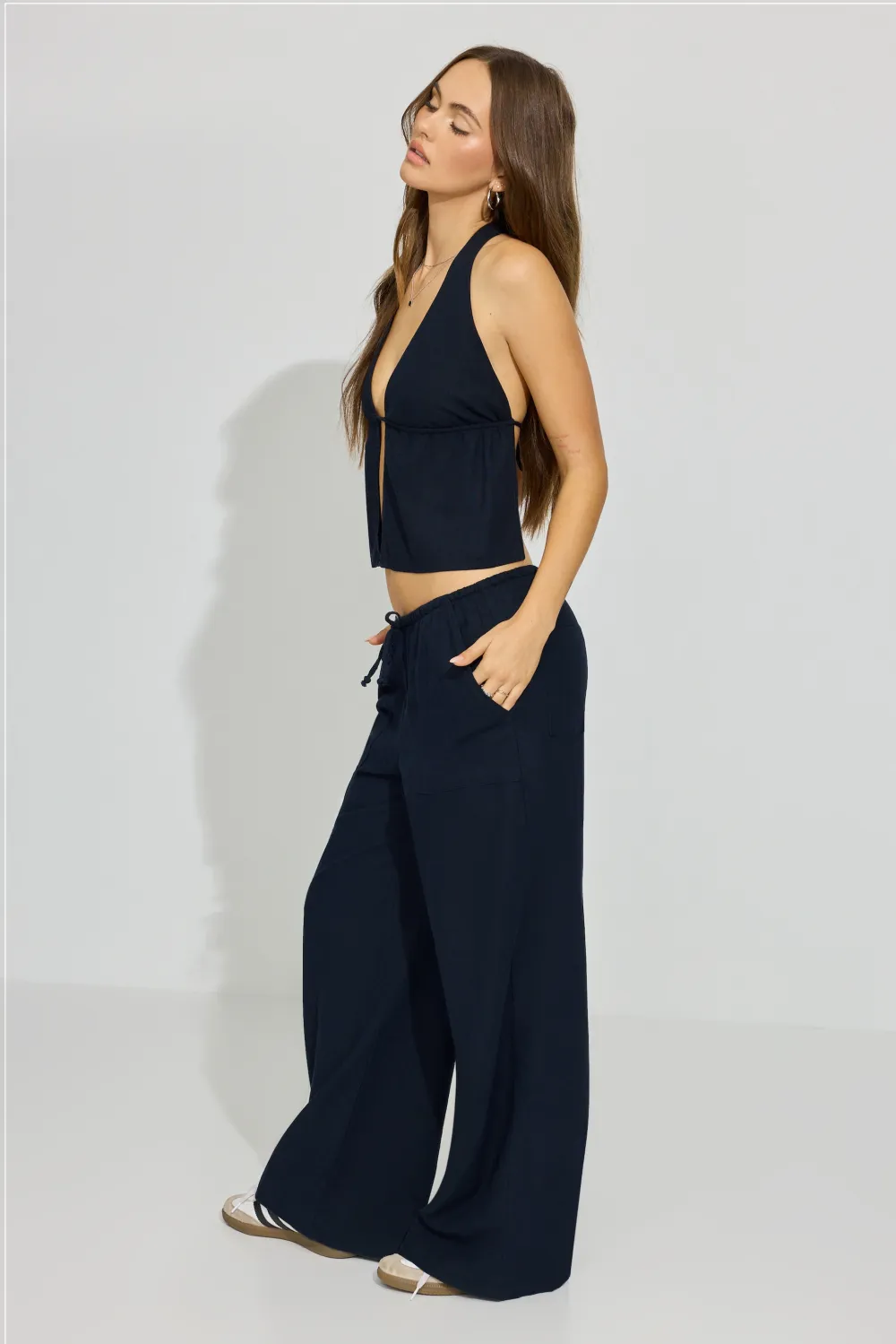 Millie Linen Pull-On Pants