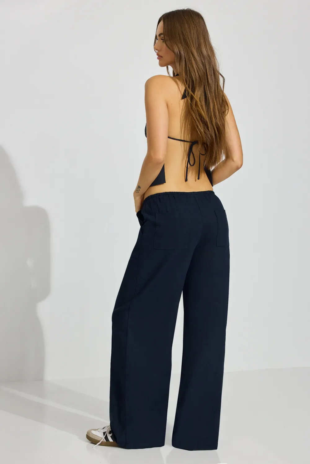 Millie Linen Pull-On Pants