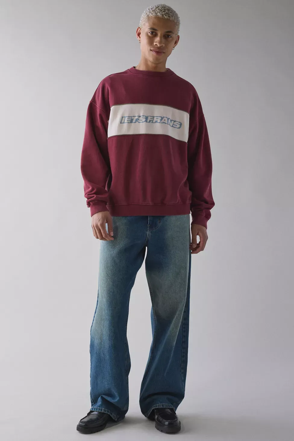 IETS FRANS Logo Panel Crew Neck Sweatshirt