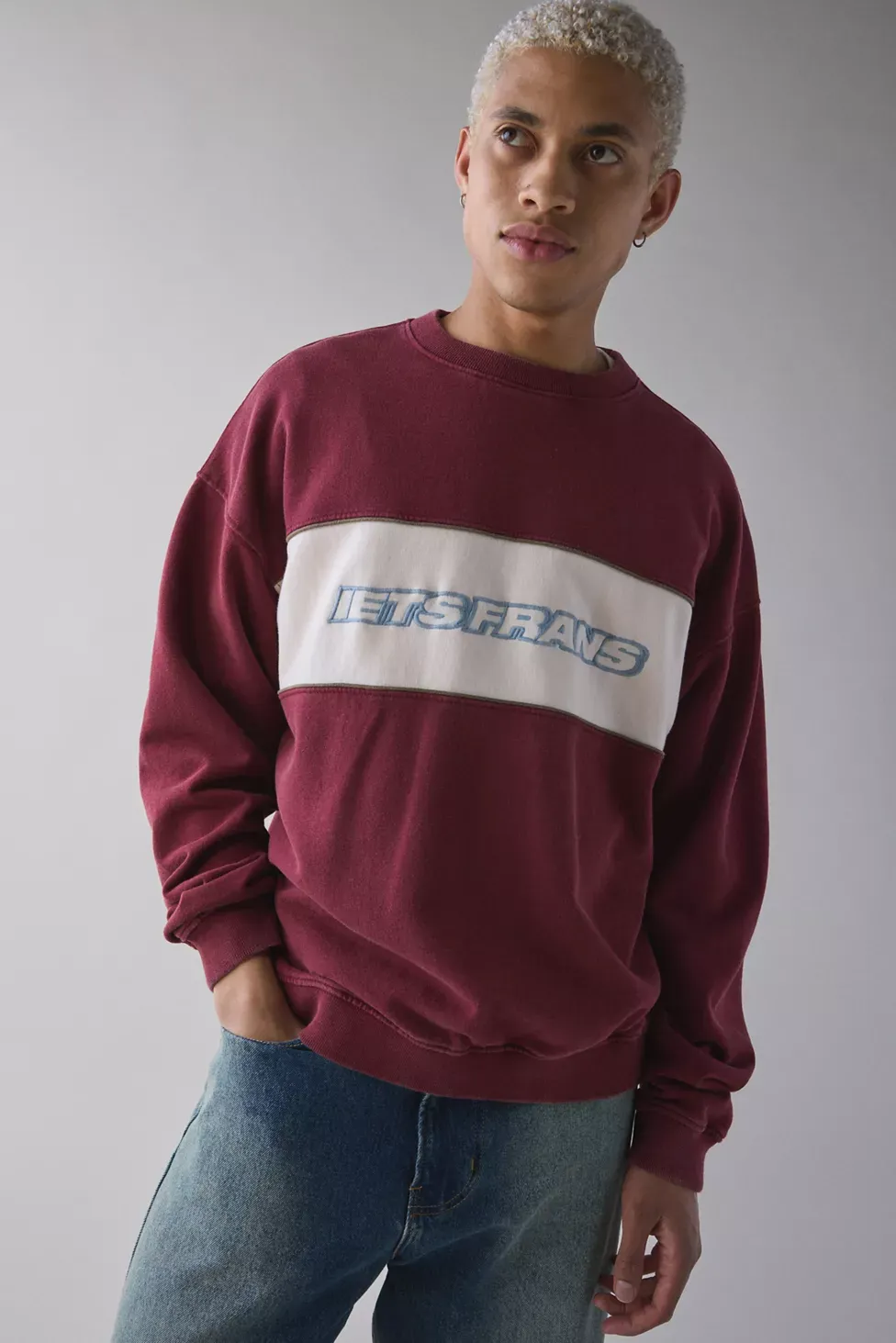 IETS FRANS Logo Panel Crew Neck Sweatshirt