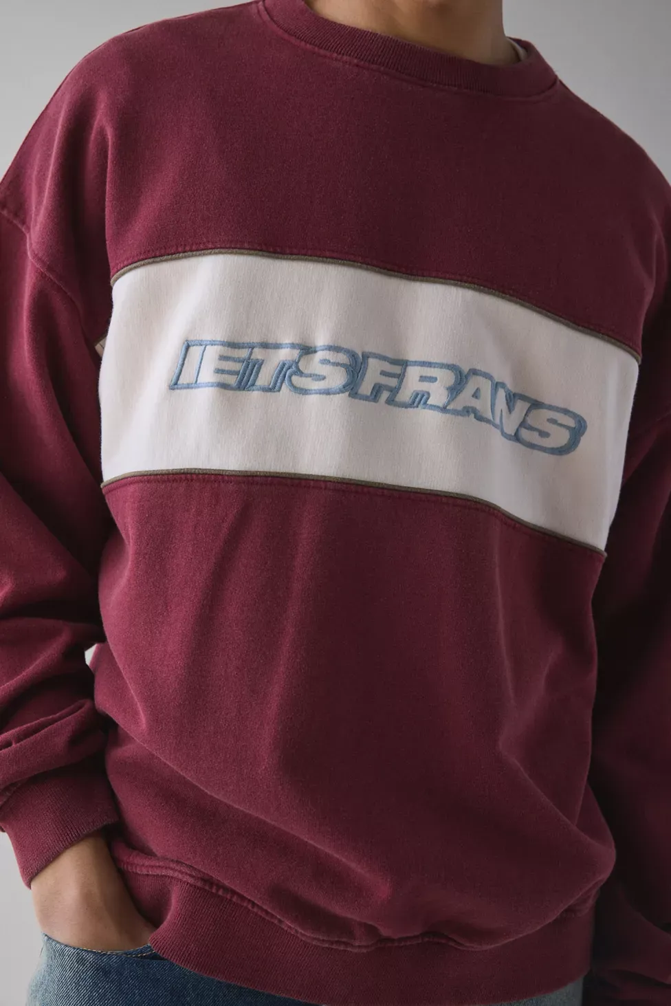 IETS FRANS Logo Panel Crew Neck Sweatshirt