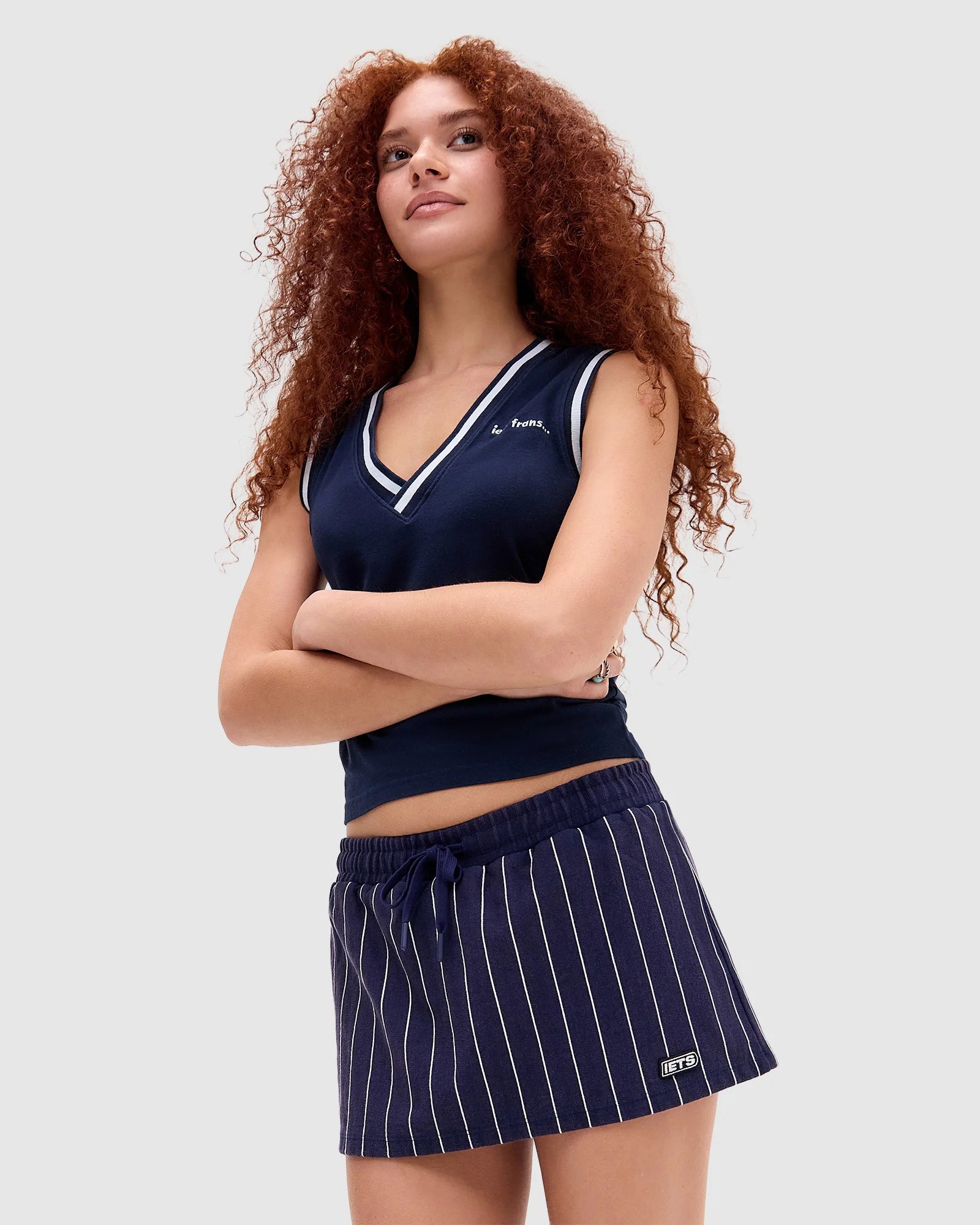IETS FRANS Pinstripe Mini Skirt