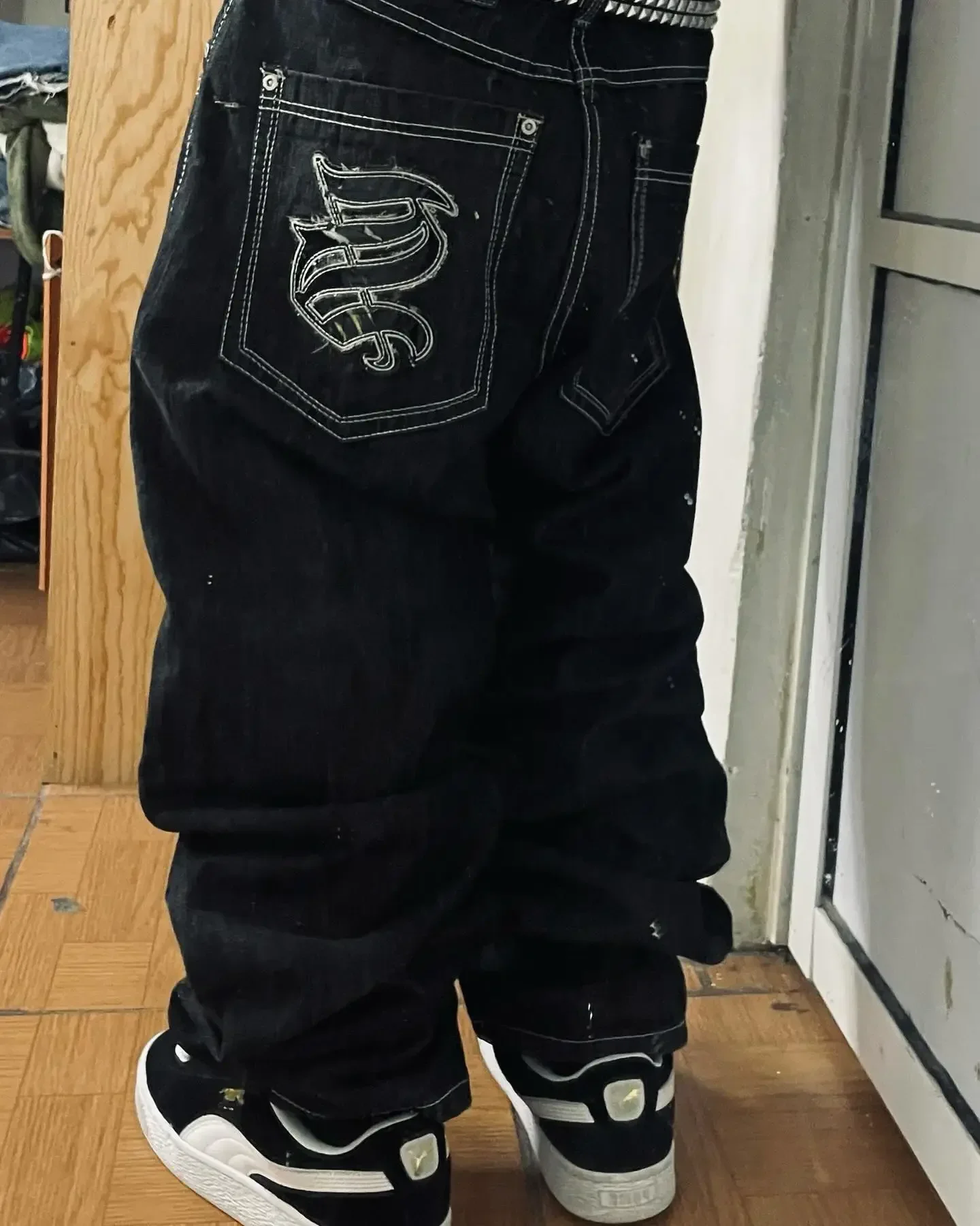 American Retro Cleanfit Fashion Print Baggy Jeans Women's Y2K Popular Casual Joker Gothic High Waist Wide-Leg pants Street Wear