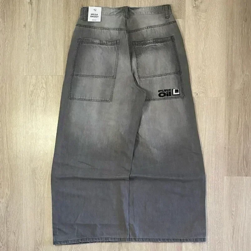 American Retro Cleanfit Fashion Print Baggy Jeans Women's Y2K Popular Casual Joker Gothic High Waist Wide-Leg pants Street Wear