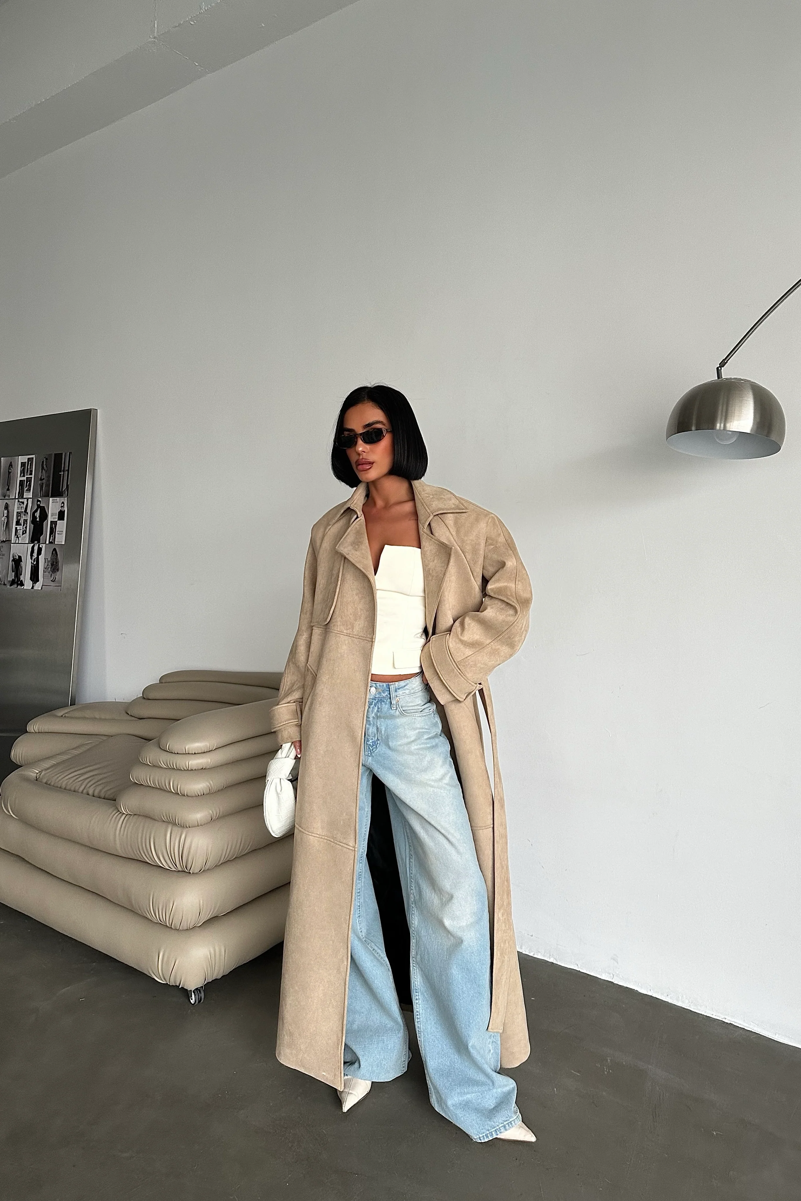 Light Wash Wide Leg Baggy Jeans