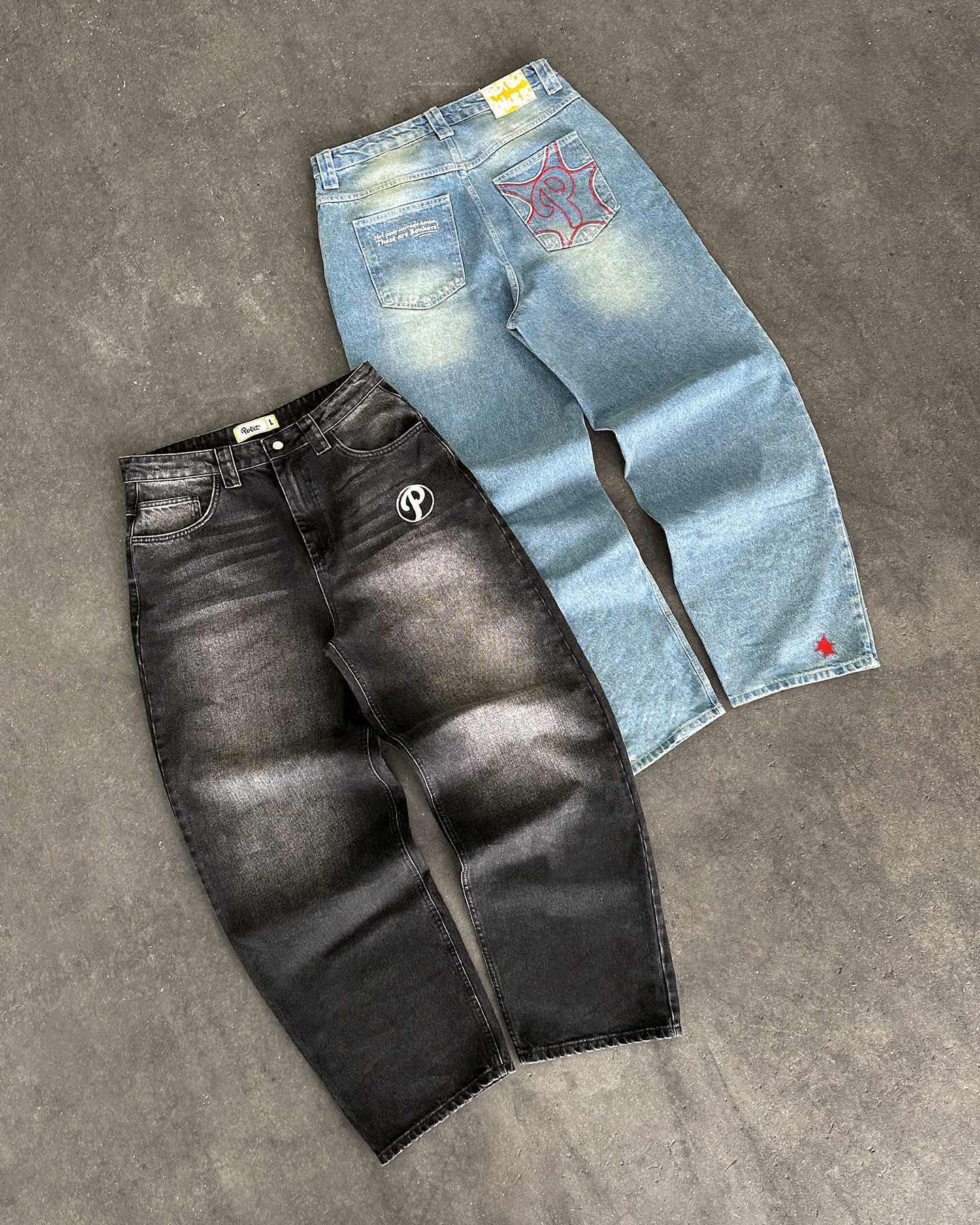 American Retro Cleanfit Fashion Print Baggy Jeans Women's Y2K Popular Casual Joker Gothic High Waist Wide-Leg pants Street Wear