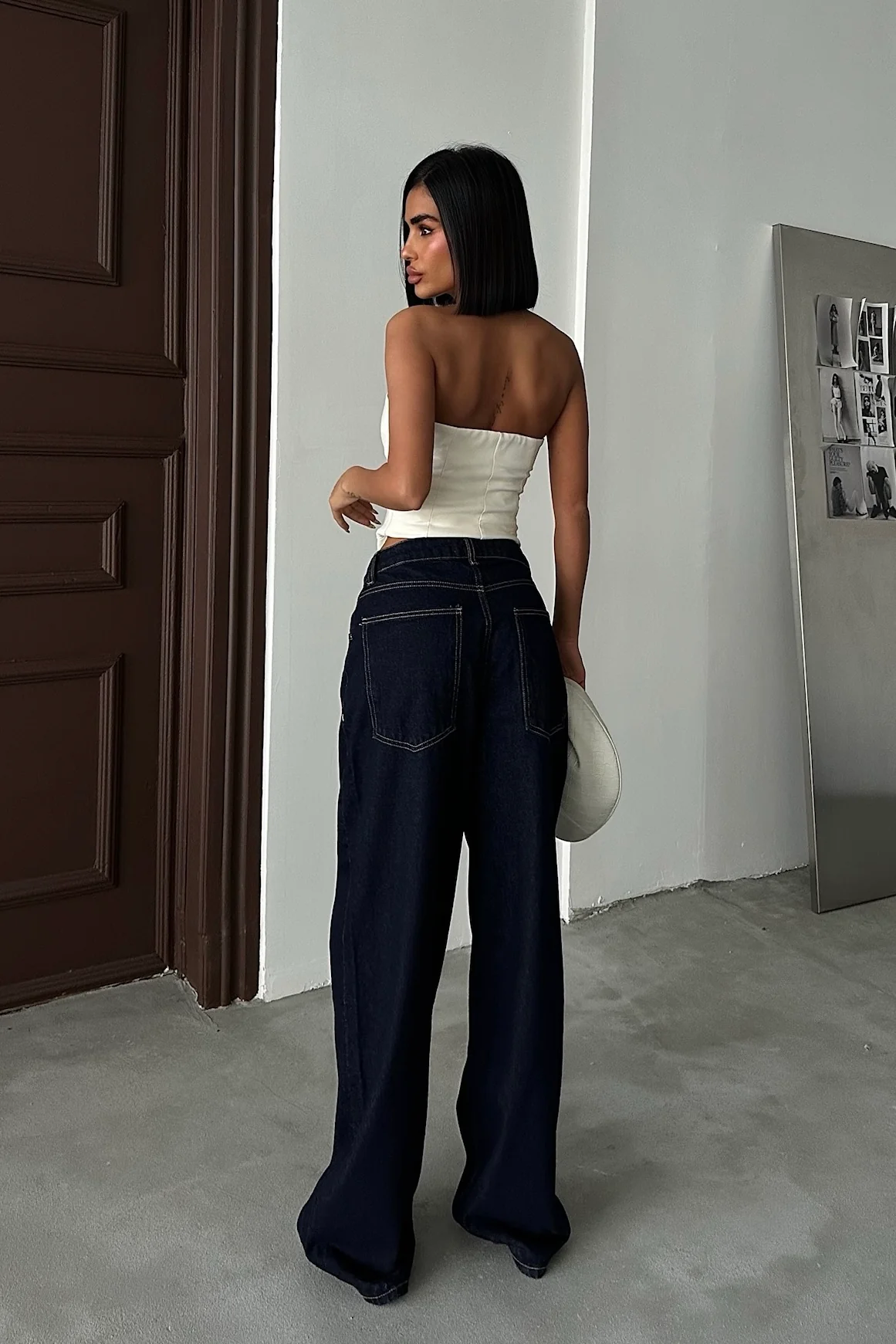 Light Wash Wide Leg Baggy Jeans