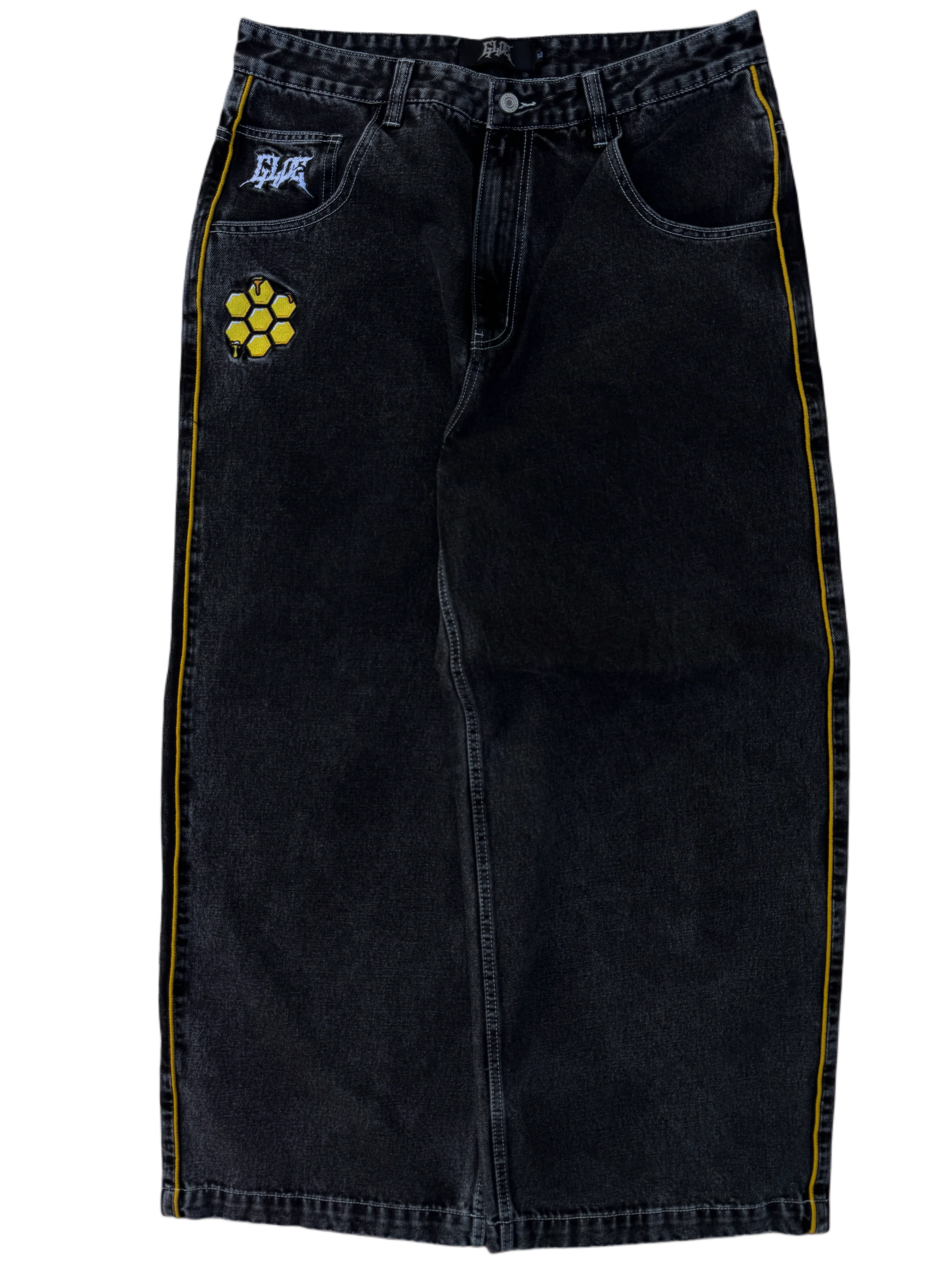 Black Wide Leg GLOE Wasp Jeans