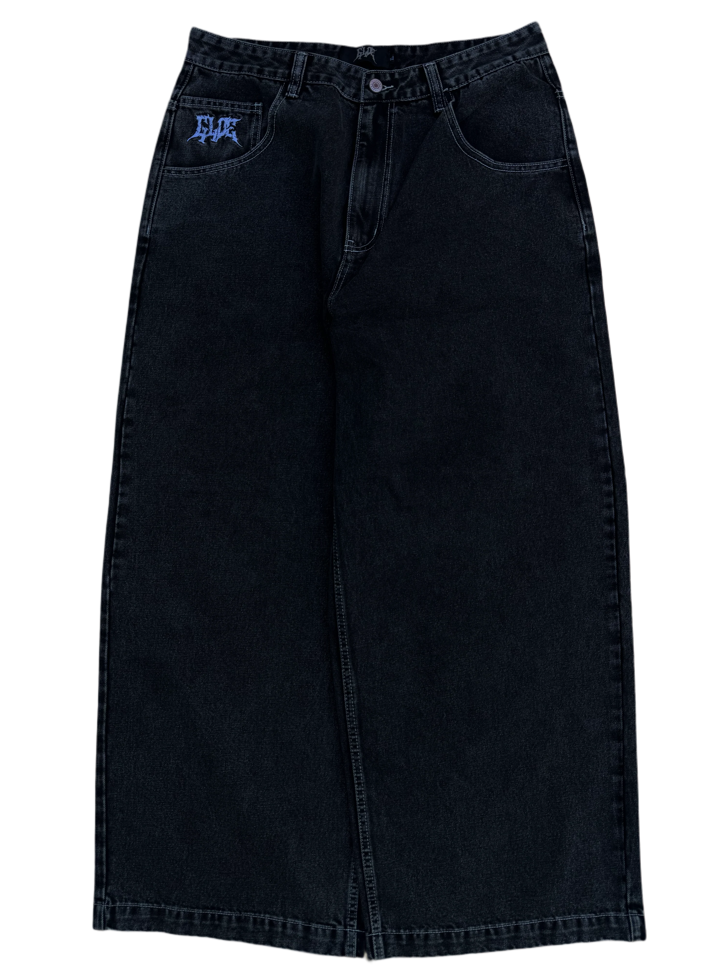 Black Wide Leg GLOE Star Jeans