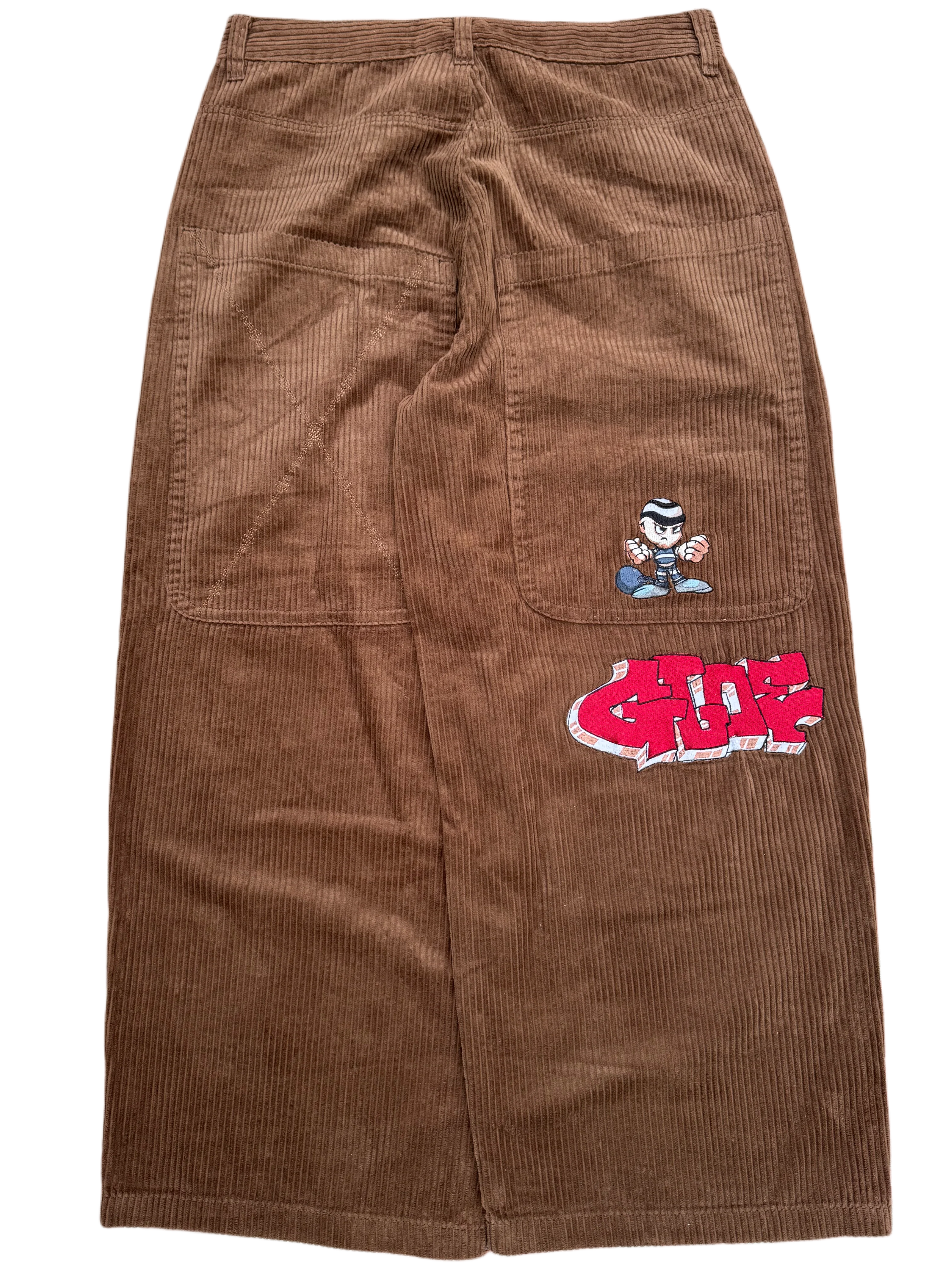 Brown Wide Leg GLOE Thug Corduroys