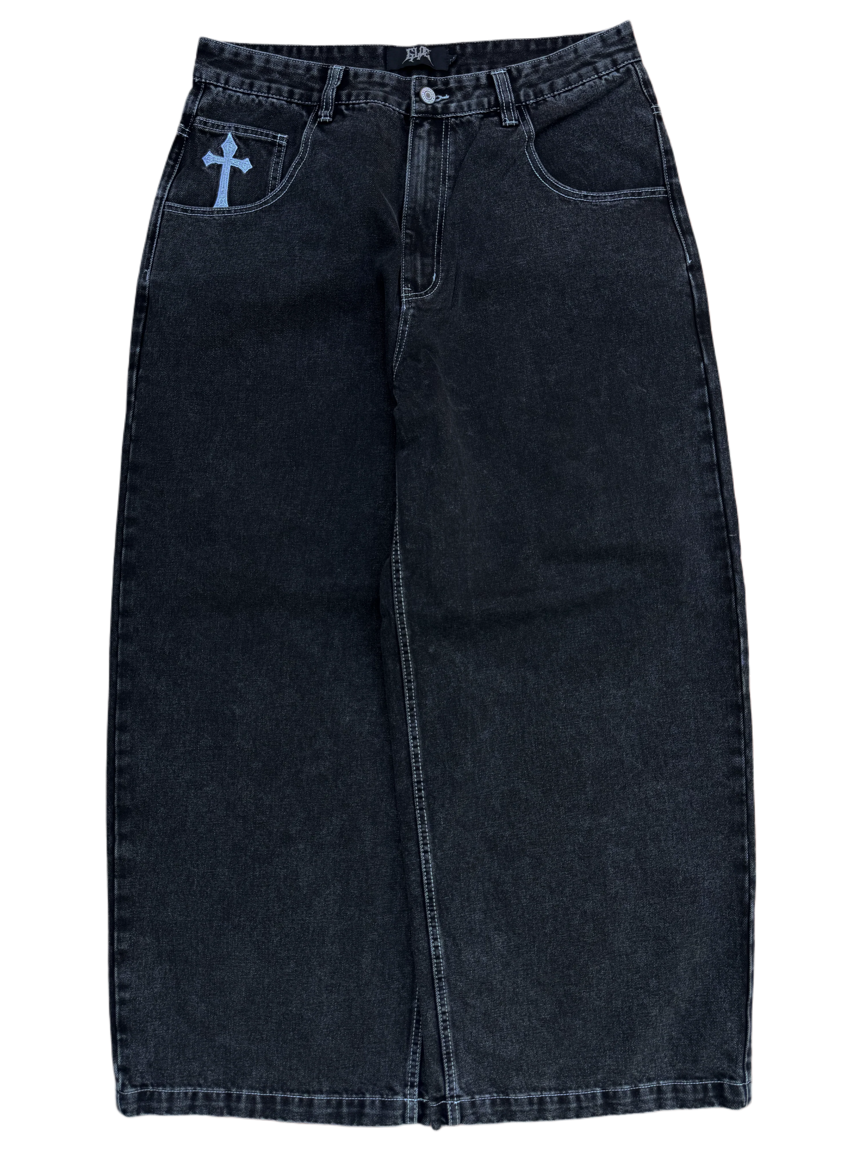 Black Wide Leg GLOE Cross Jeans v2