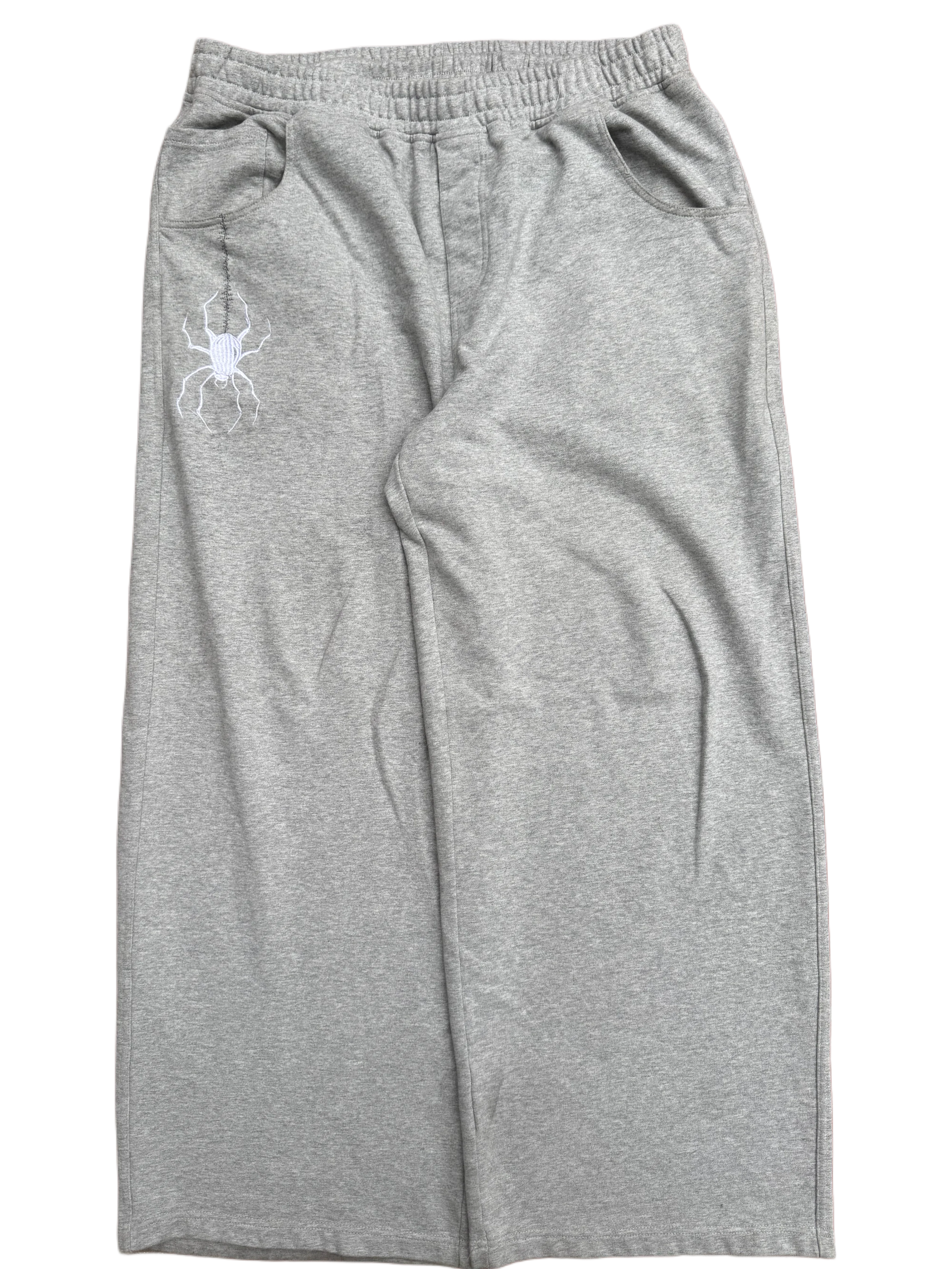 Grey GLOE Wide Leg Spider Sweats
