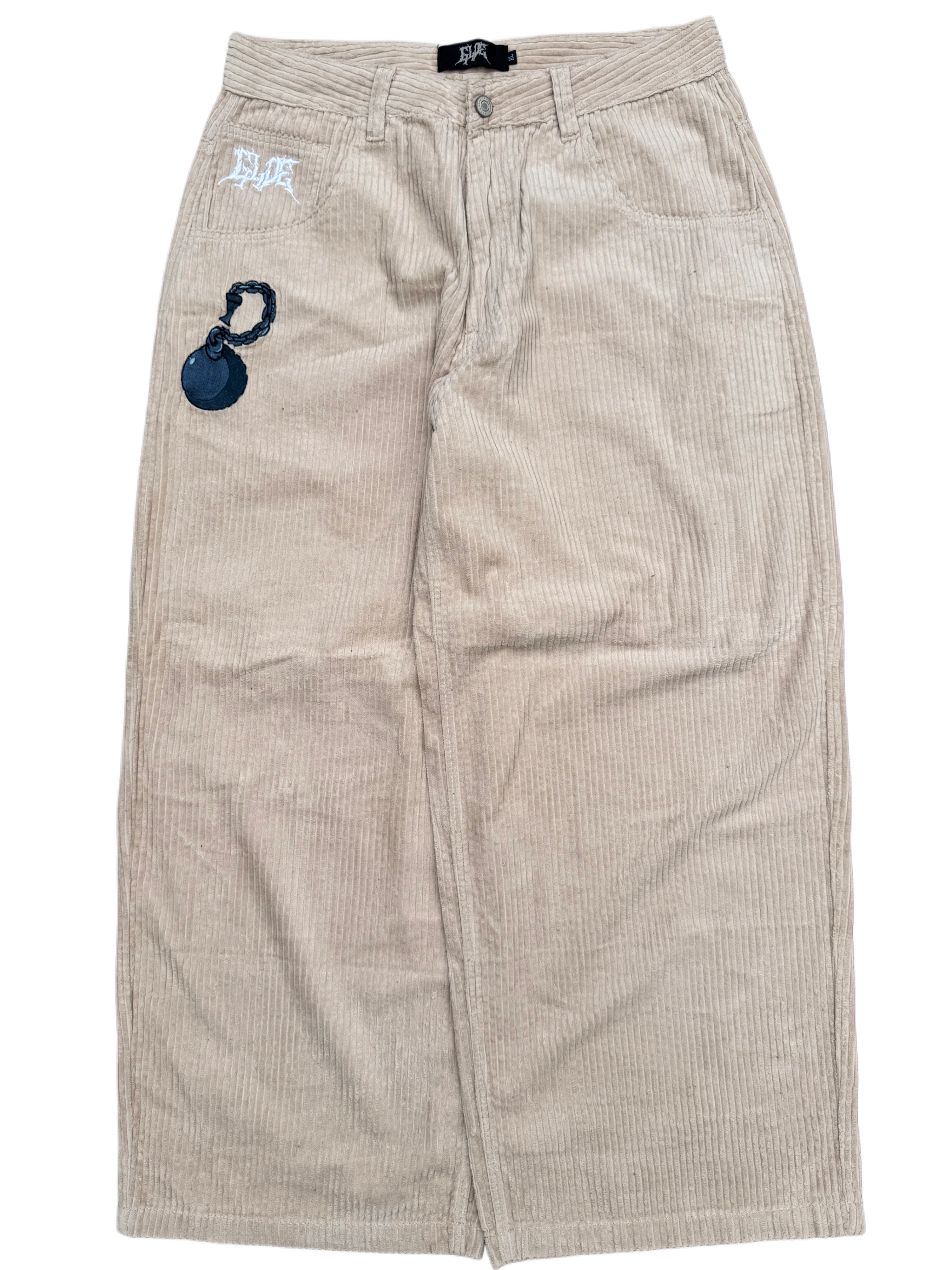 Beige Wide Leg GLOE Thug Corduroys