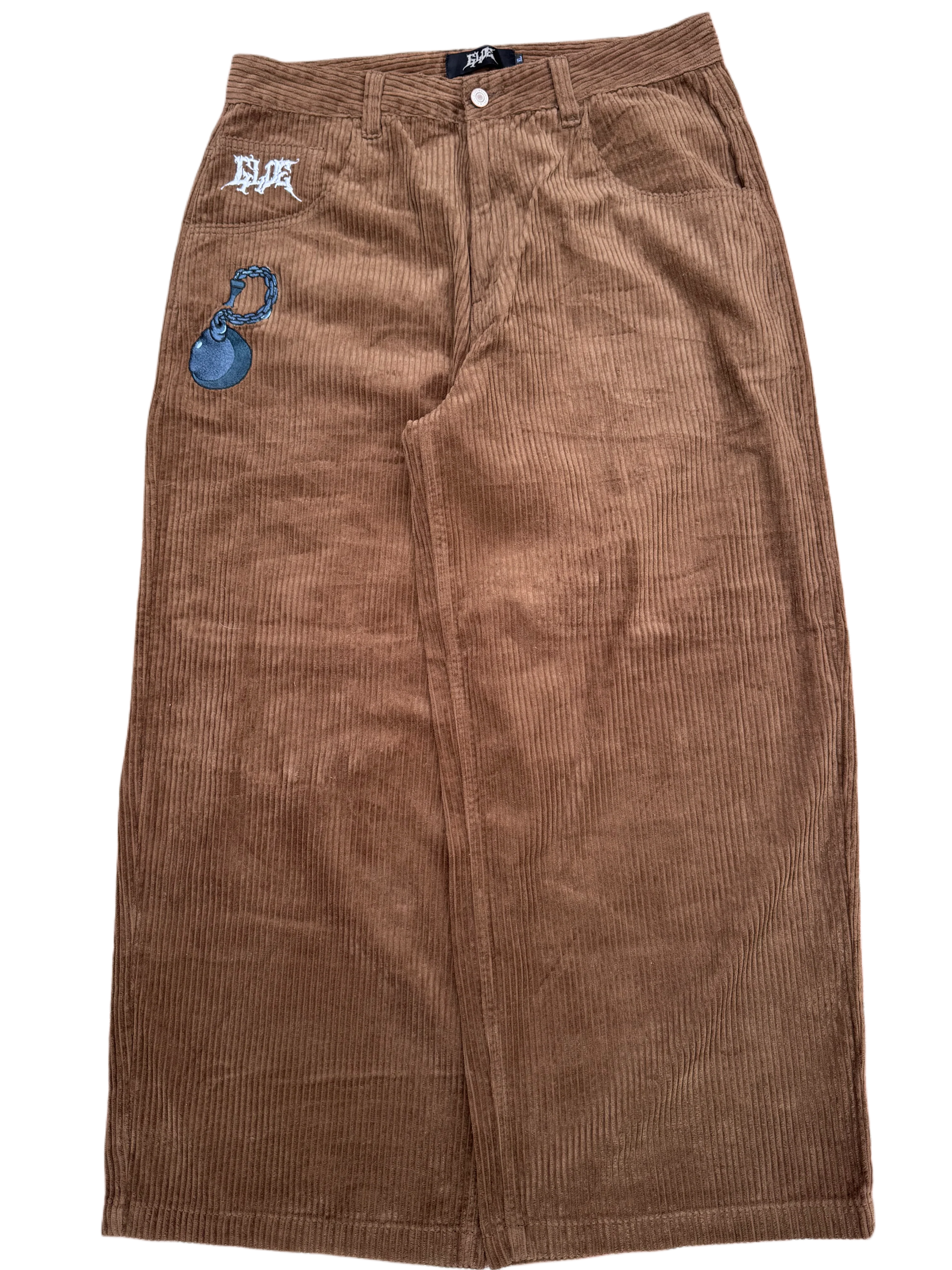 Brown Wide Leg GLOE Thug Corduroys