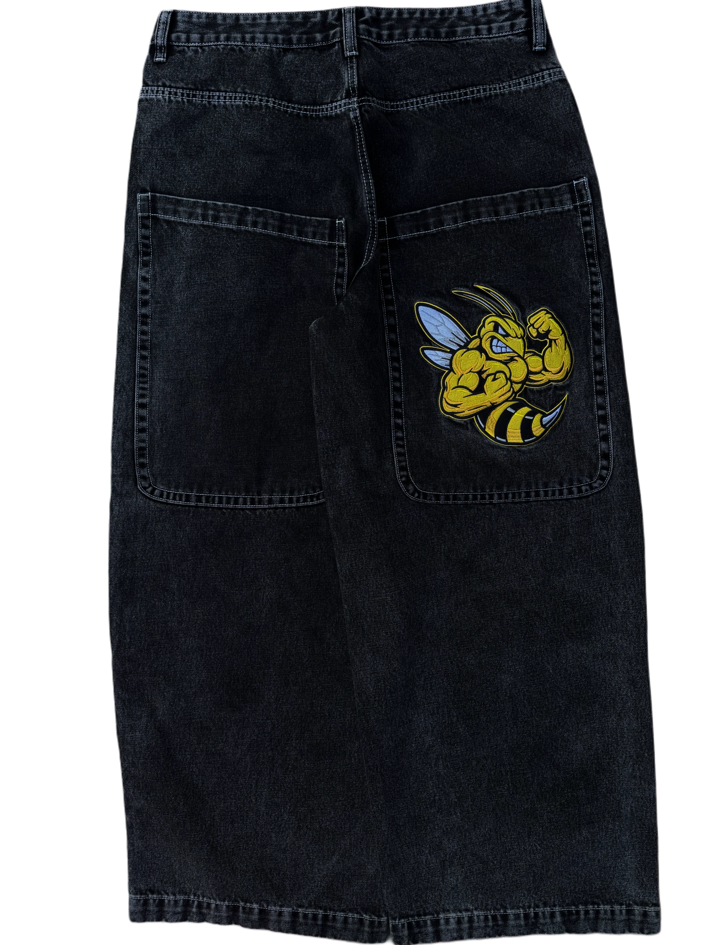 Black Wide Leg GLOE Wasp Jeans