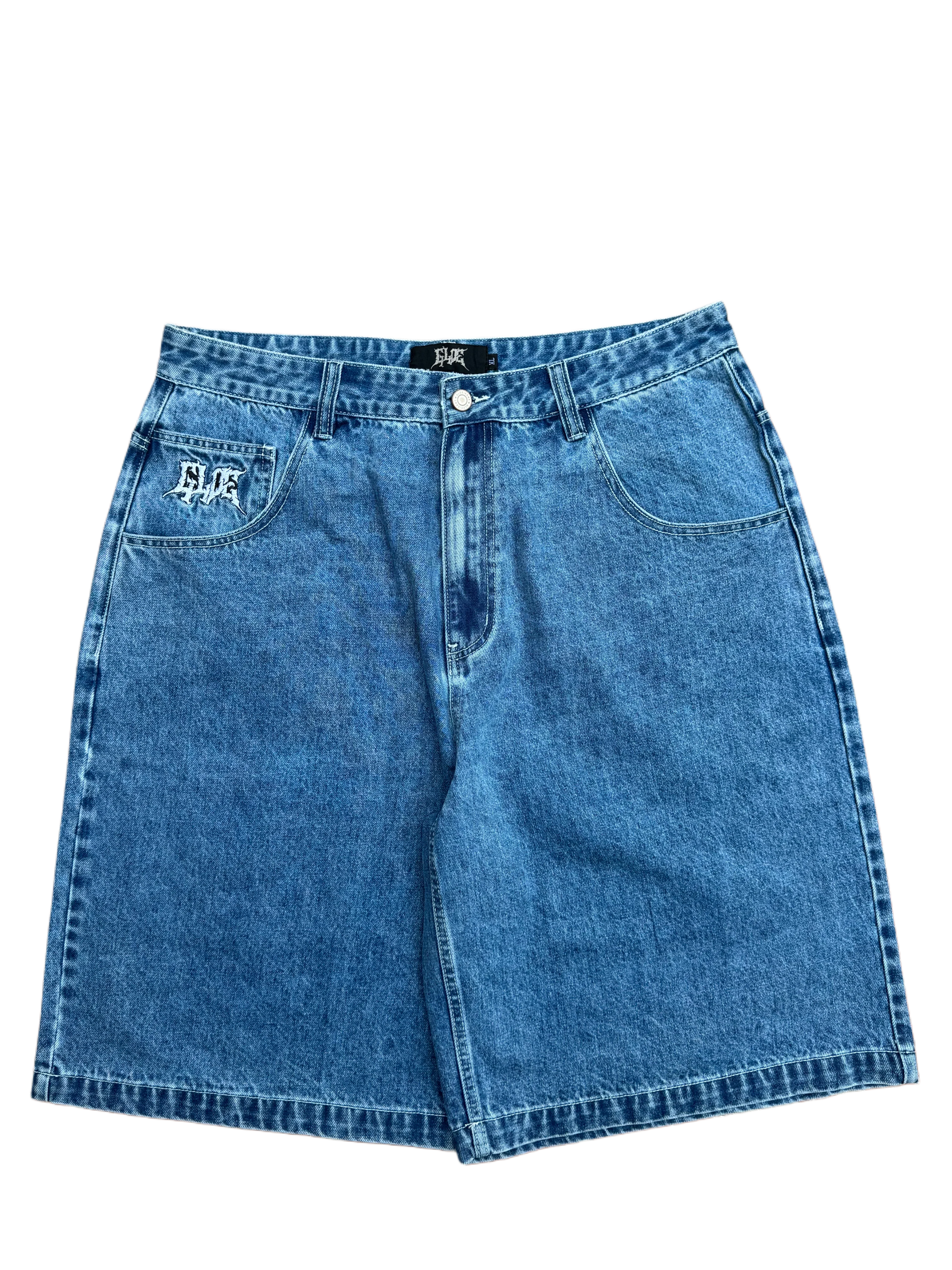 Blue Snake Cross GLOE Jorts