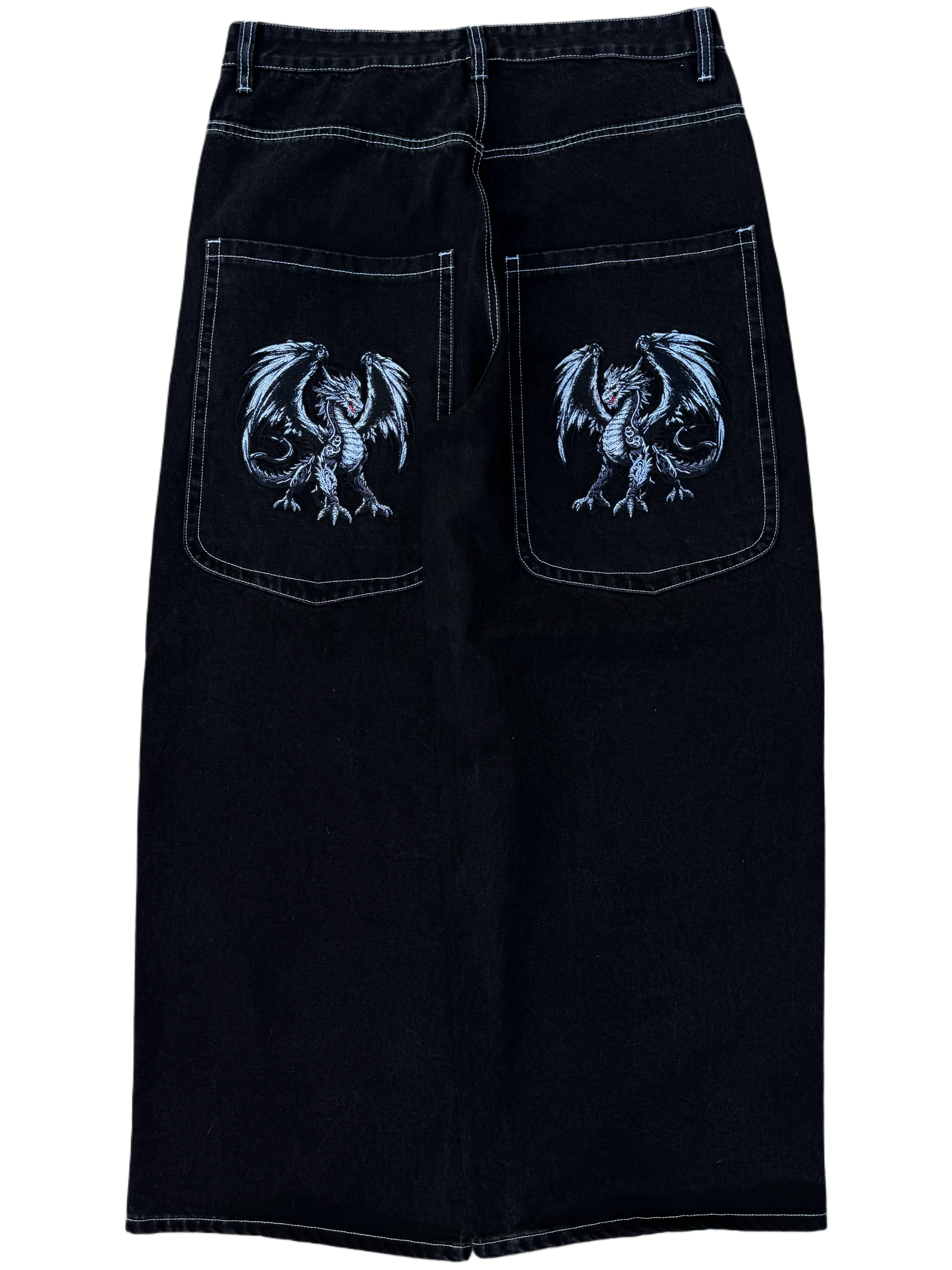 OG Black Wide Leg GLOE Dragon Jeans V1