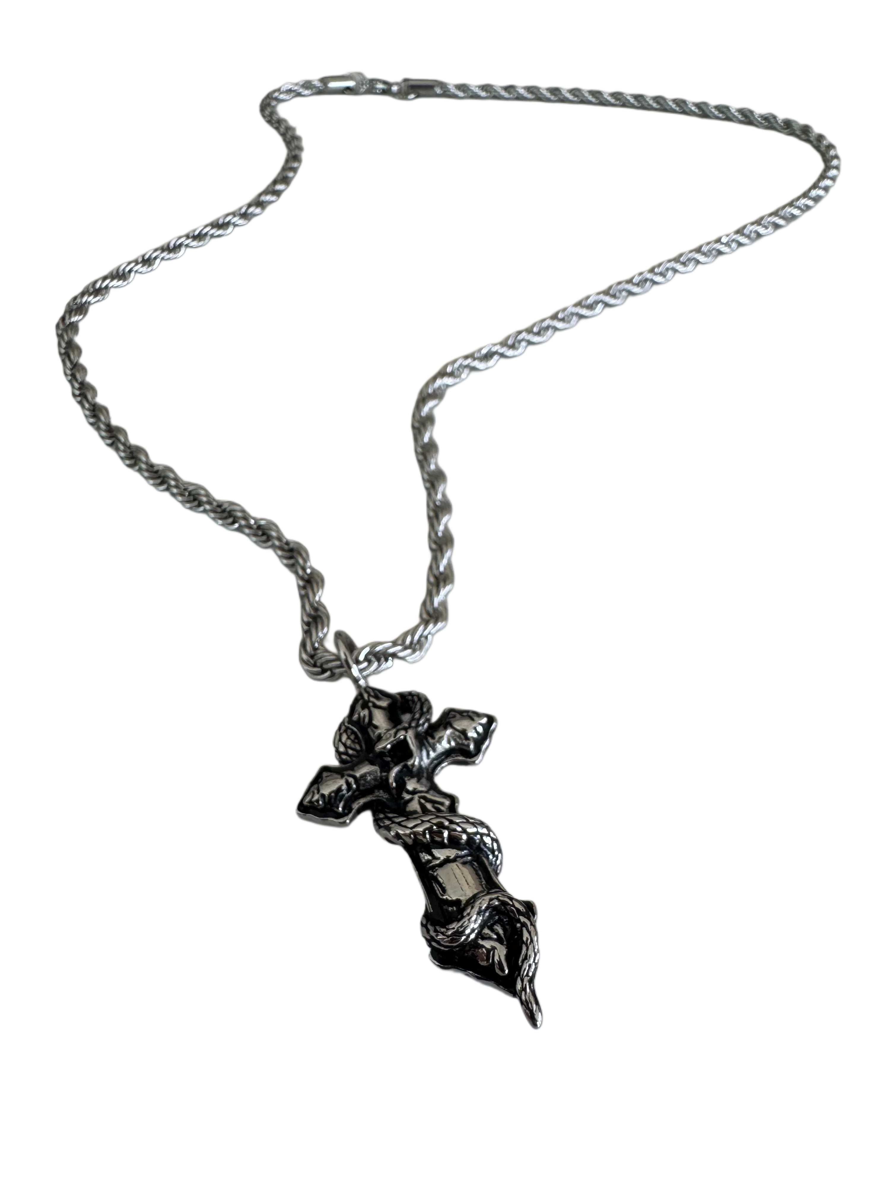 Stainless Steel GLOE Snake Cross Chain/Pendant