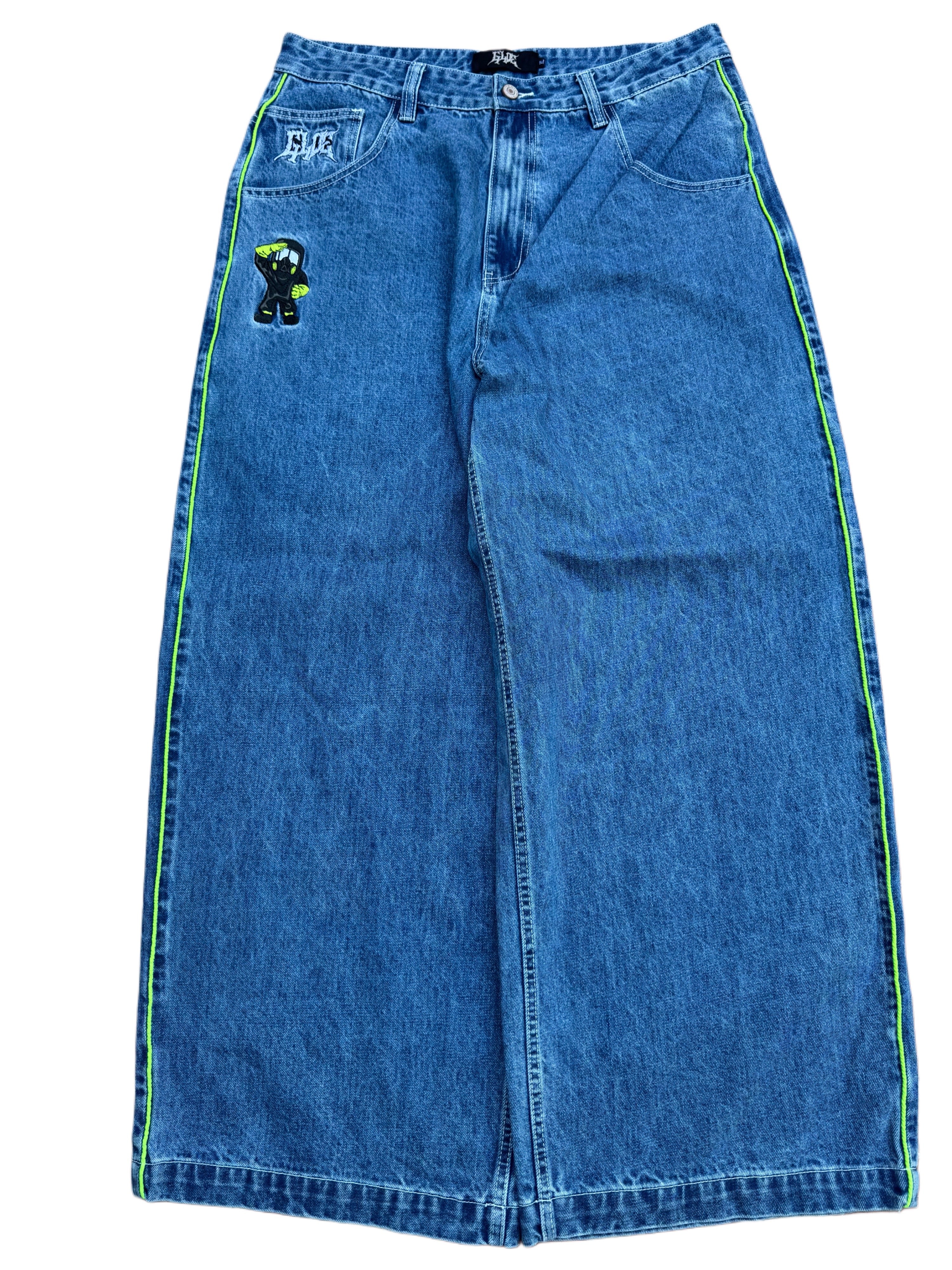Blue Wide Leg GLOE Hazard Jeans