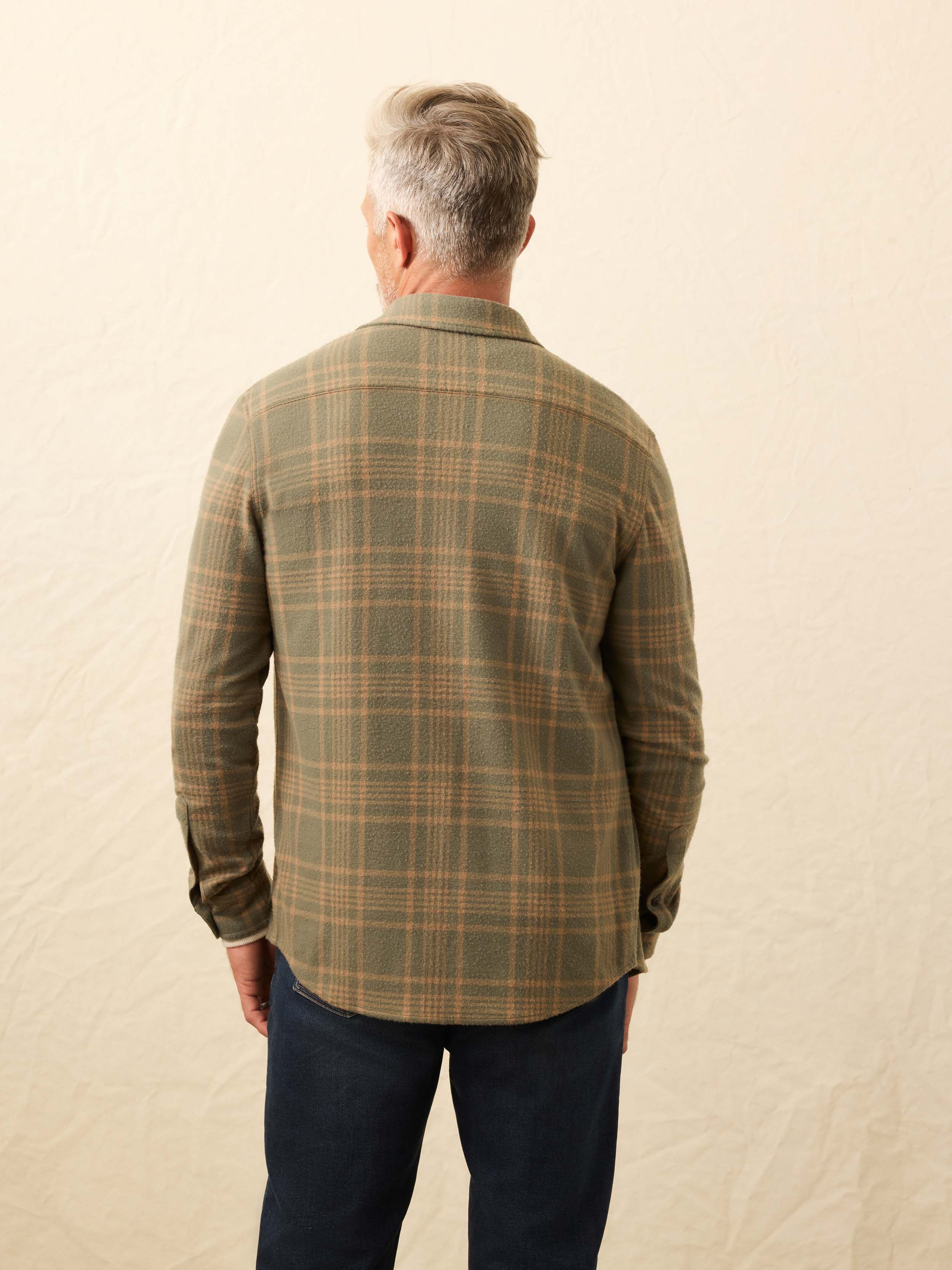 Legend™ Sweater Shirt - Woodland Olive Plaid