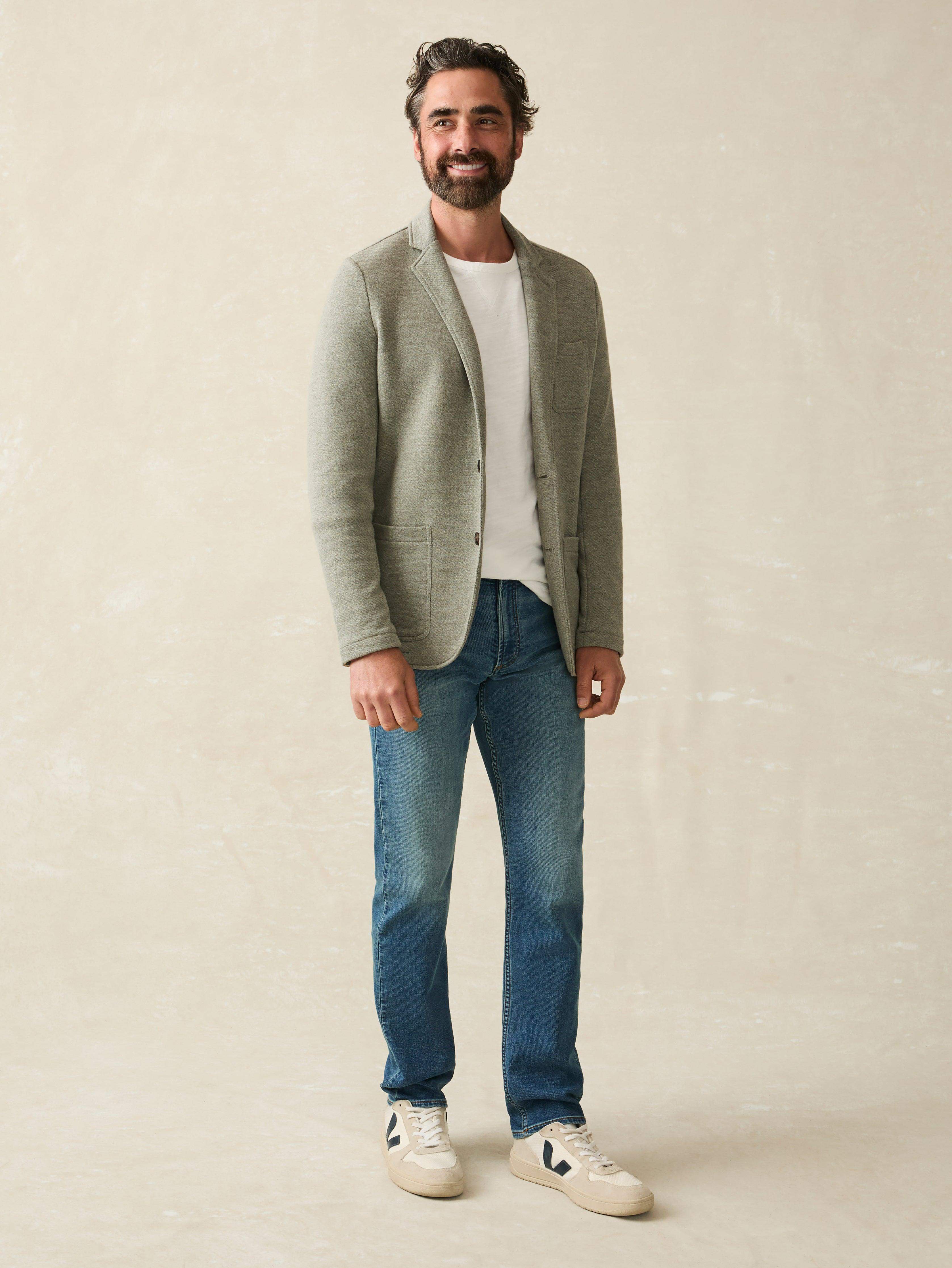 Inlet Knit Blazer (Tall) - Olive Brush Melange