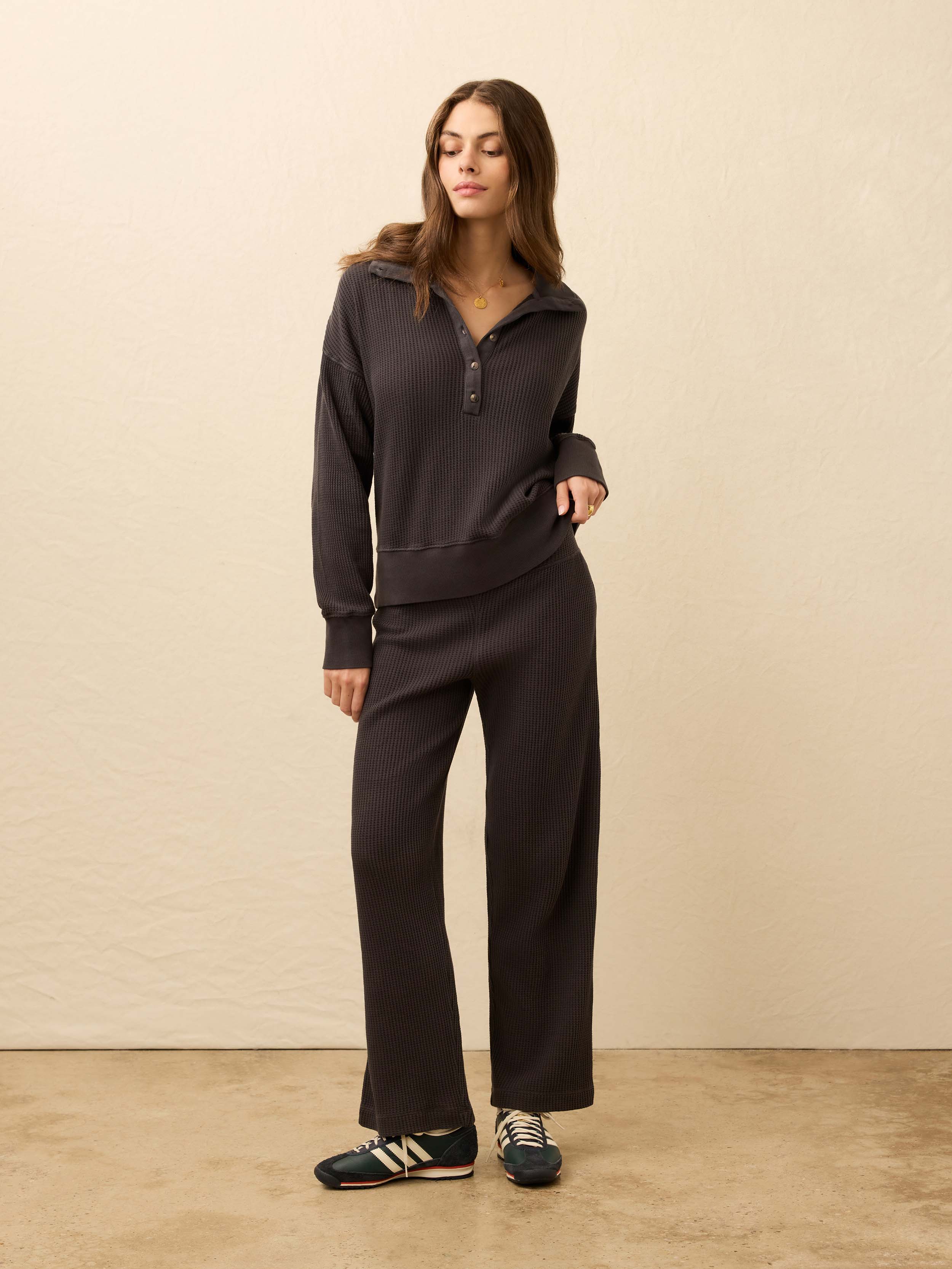 Après Waffle Henley - Washed Black