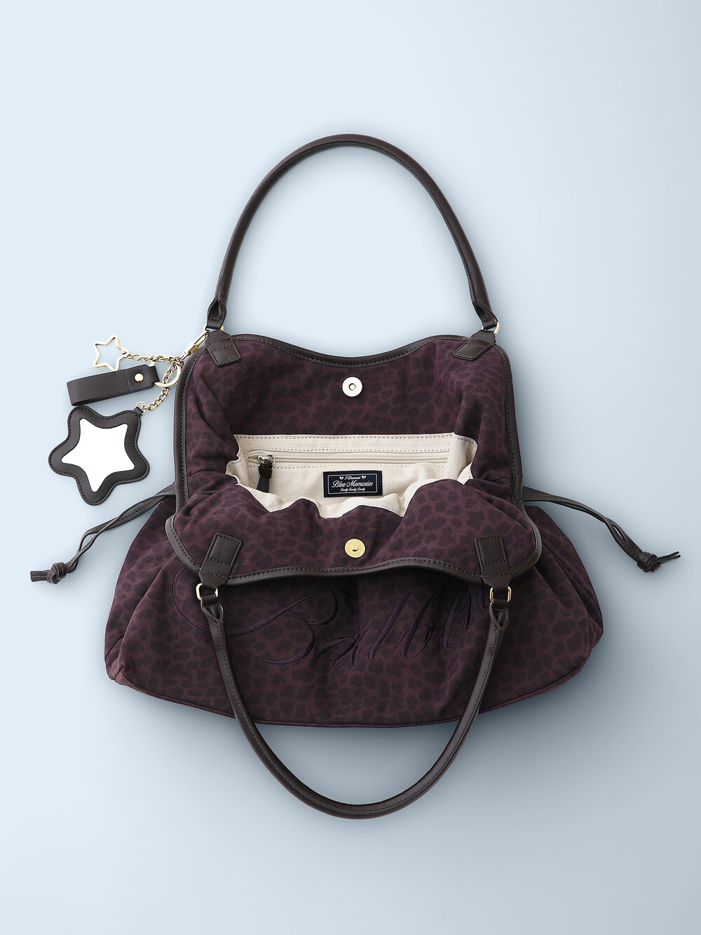 Washed Leopard Dimsum Bag Purple