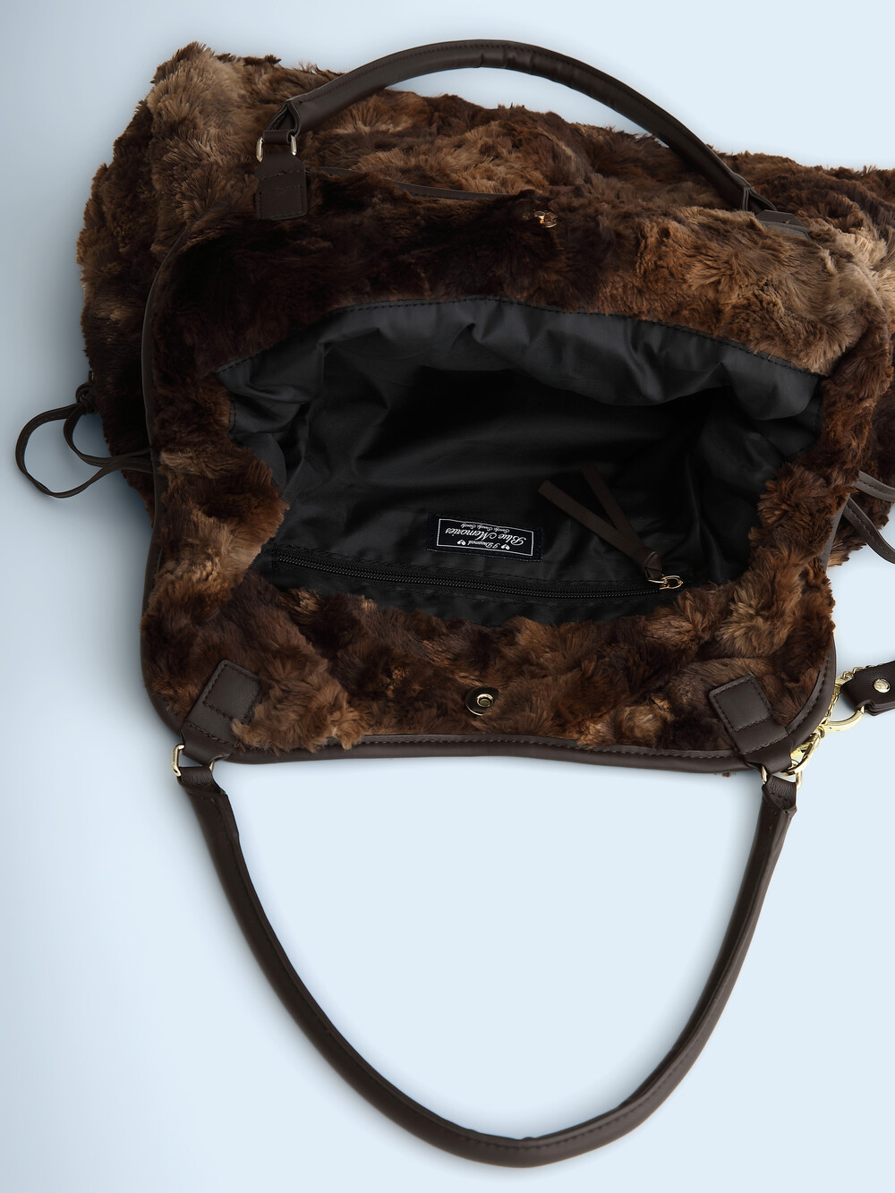 Eco Fur Dimsum Bag Brown