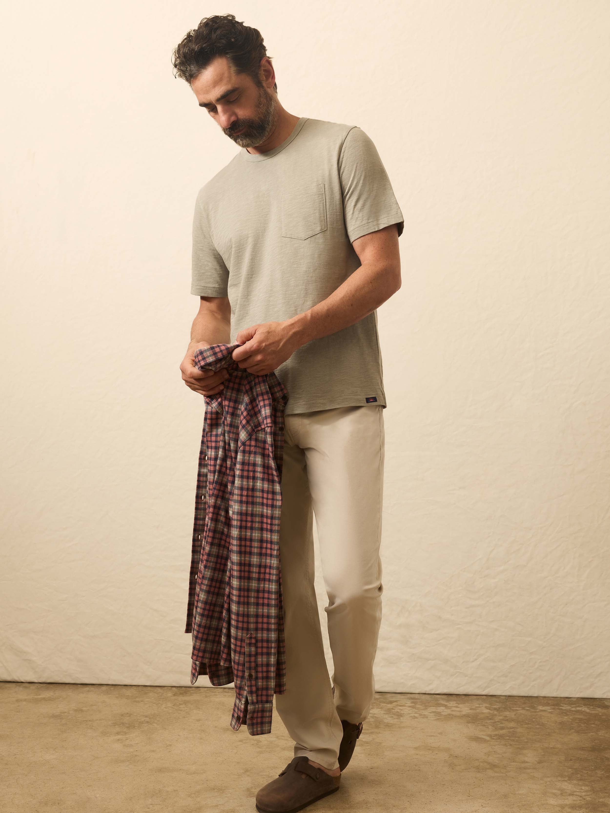 Sunwashed Regenerative Pocket Tee - Coastal Sage