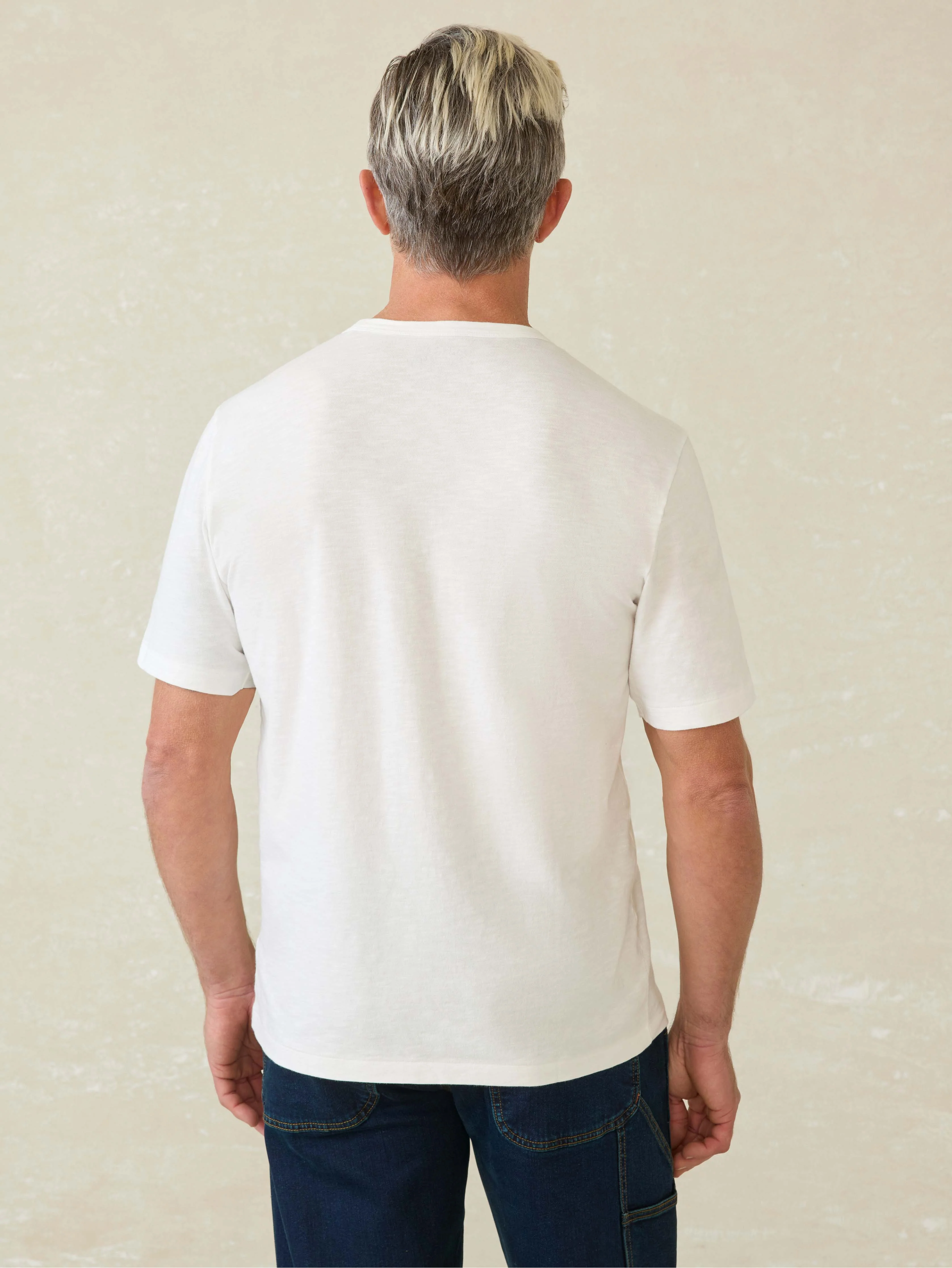 Sunwashed Tee - White Surf Stripe