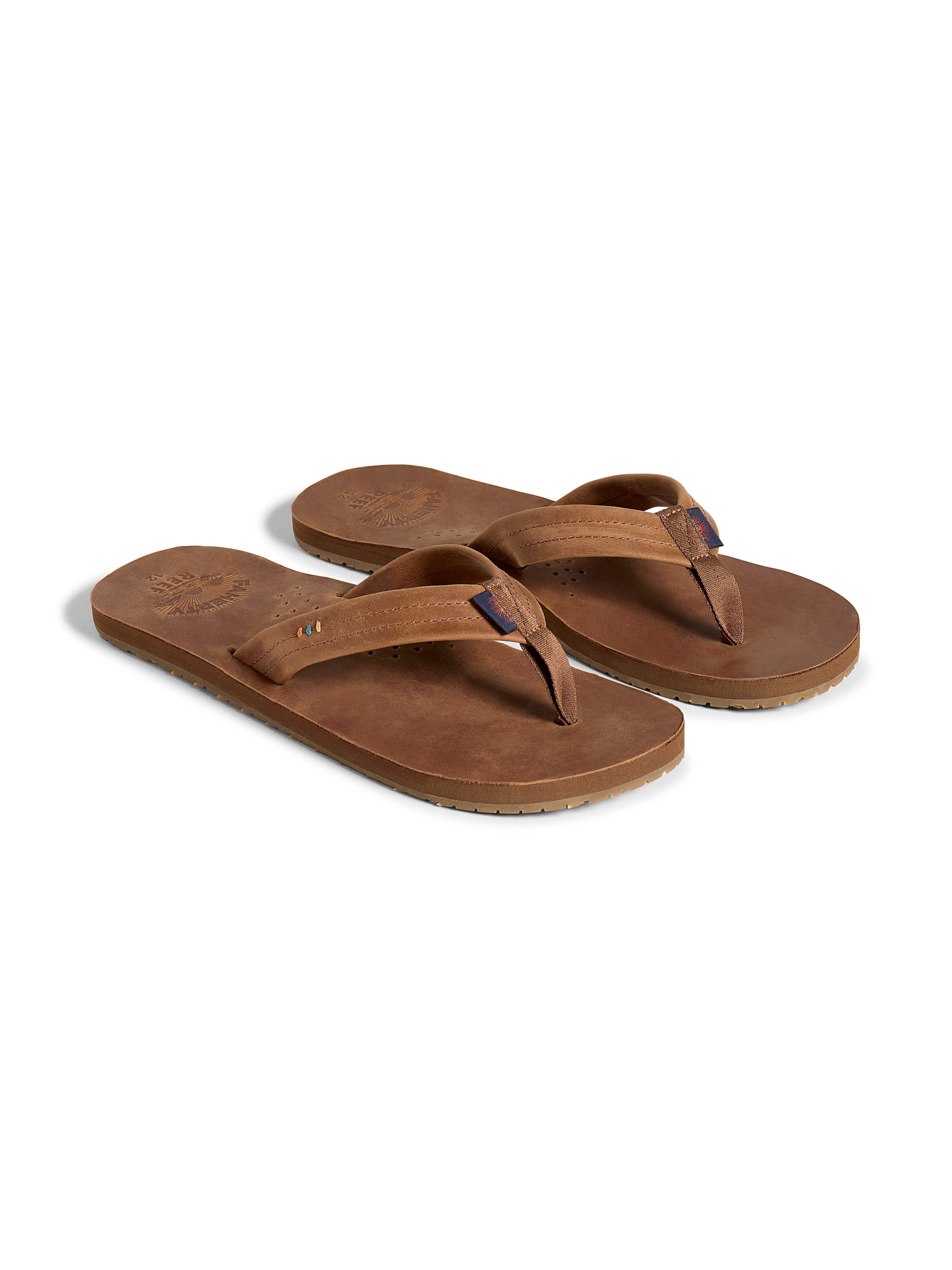 Faherty X REEF Men's Draftsmen Flip Flop - Dark Brown