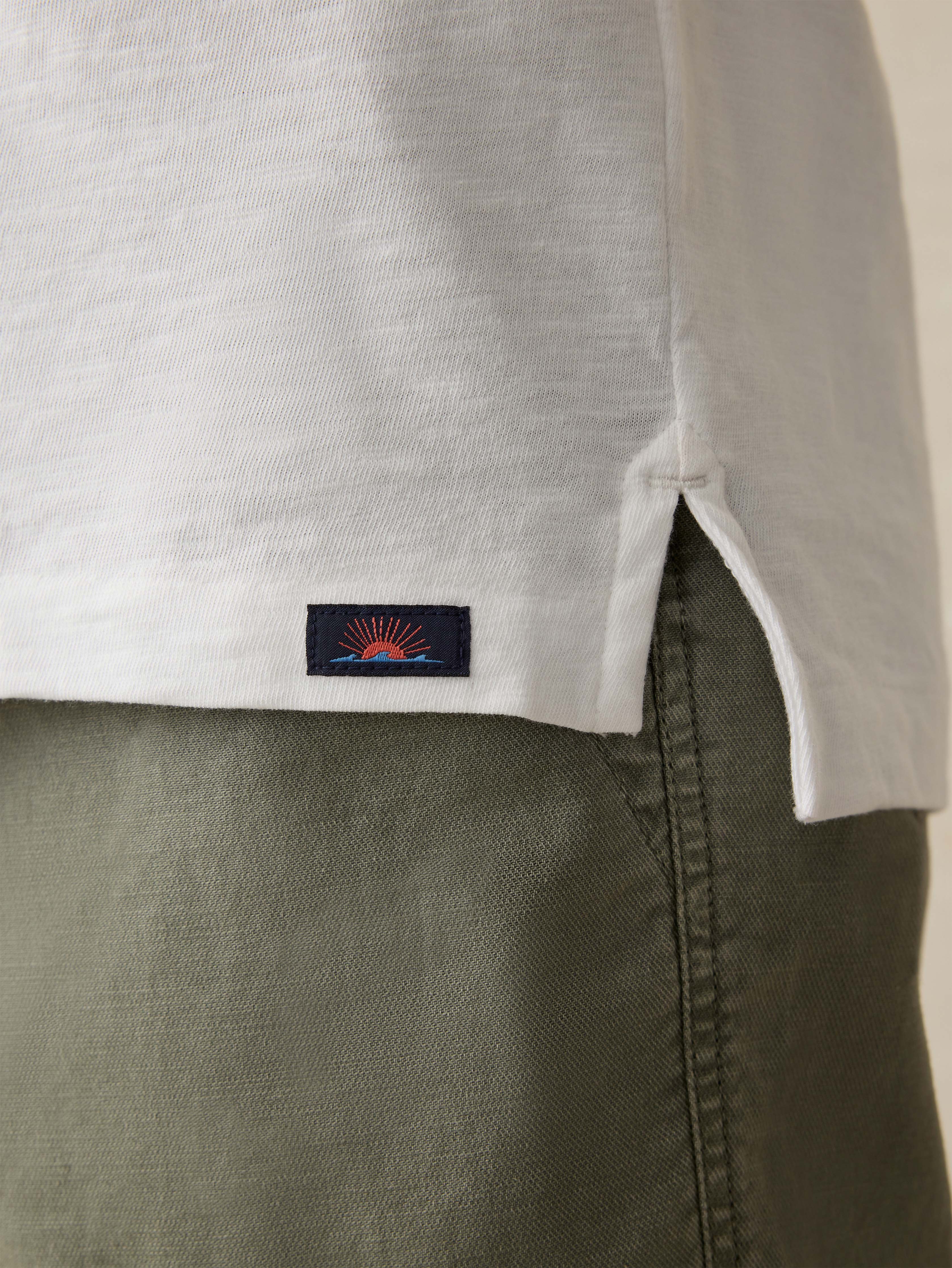 Sunwashed T-Shirt Polo - White