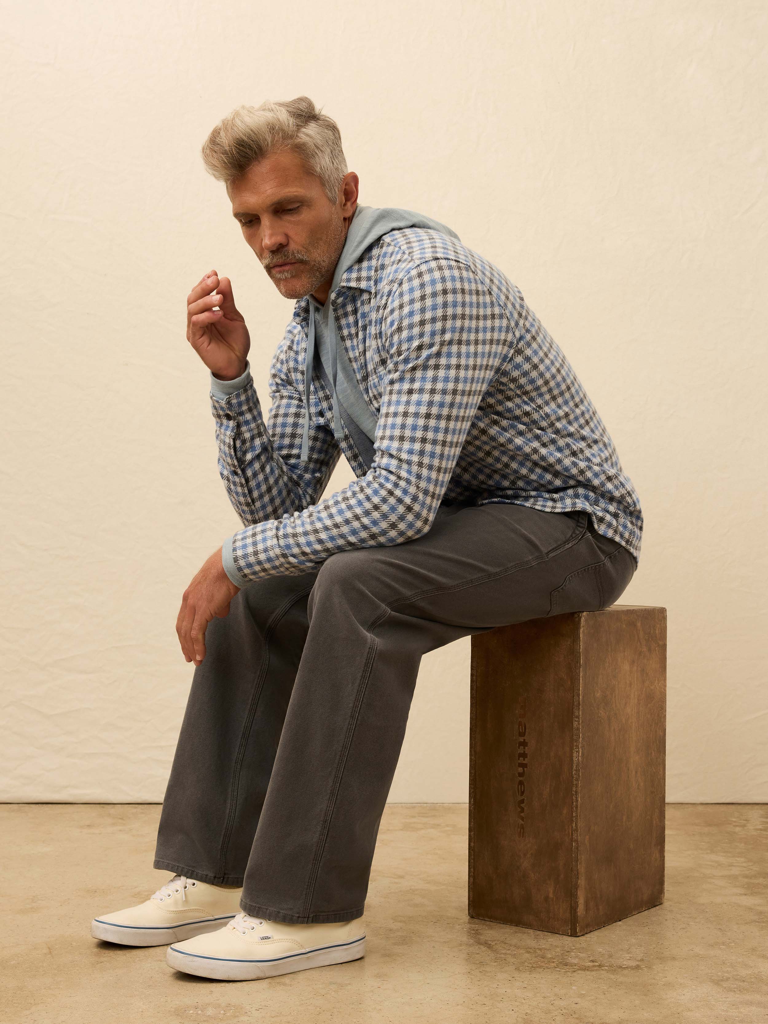 Legend Sweater Shirt - Graphite Sky Gingham