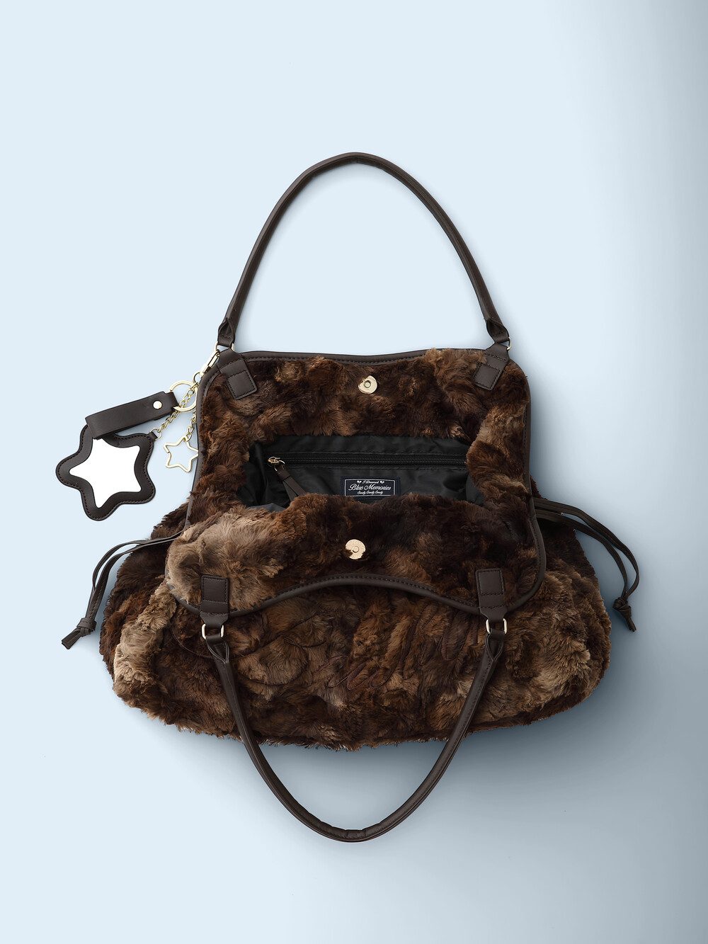 Eco Fur Dimsum Bag Brown