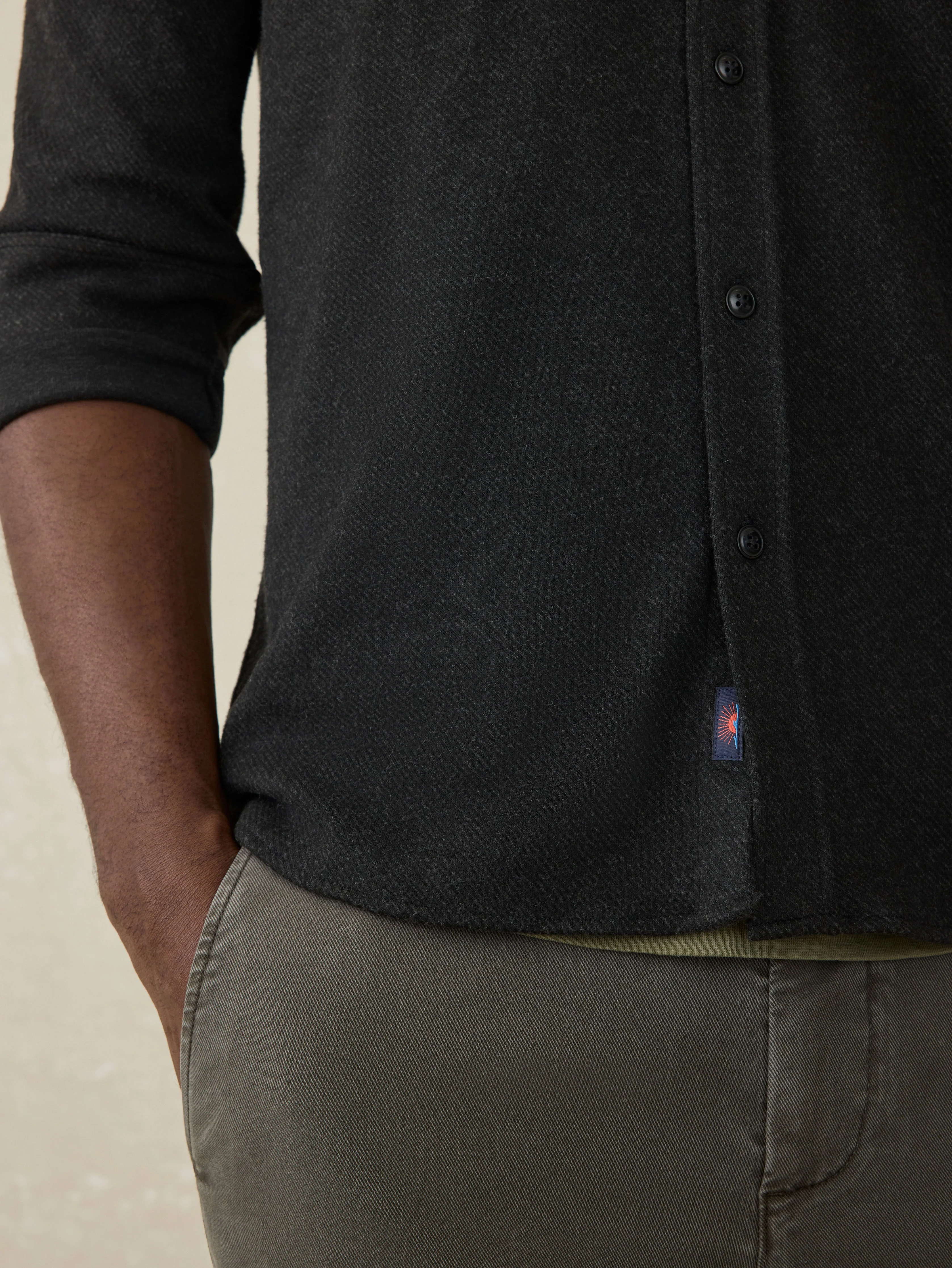Legend™ Sweater Shirt - Heathered Black Twill
