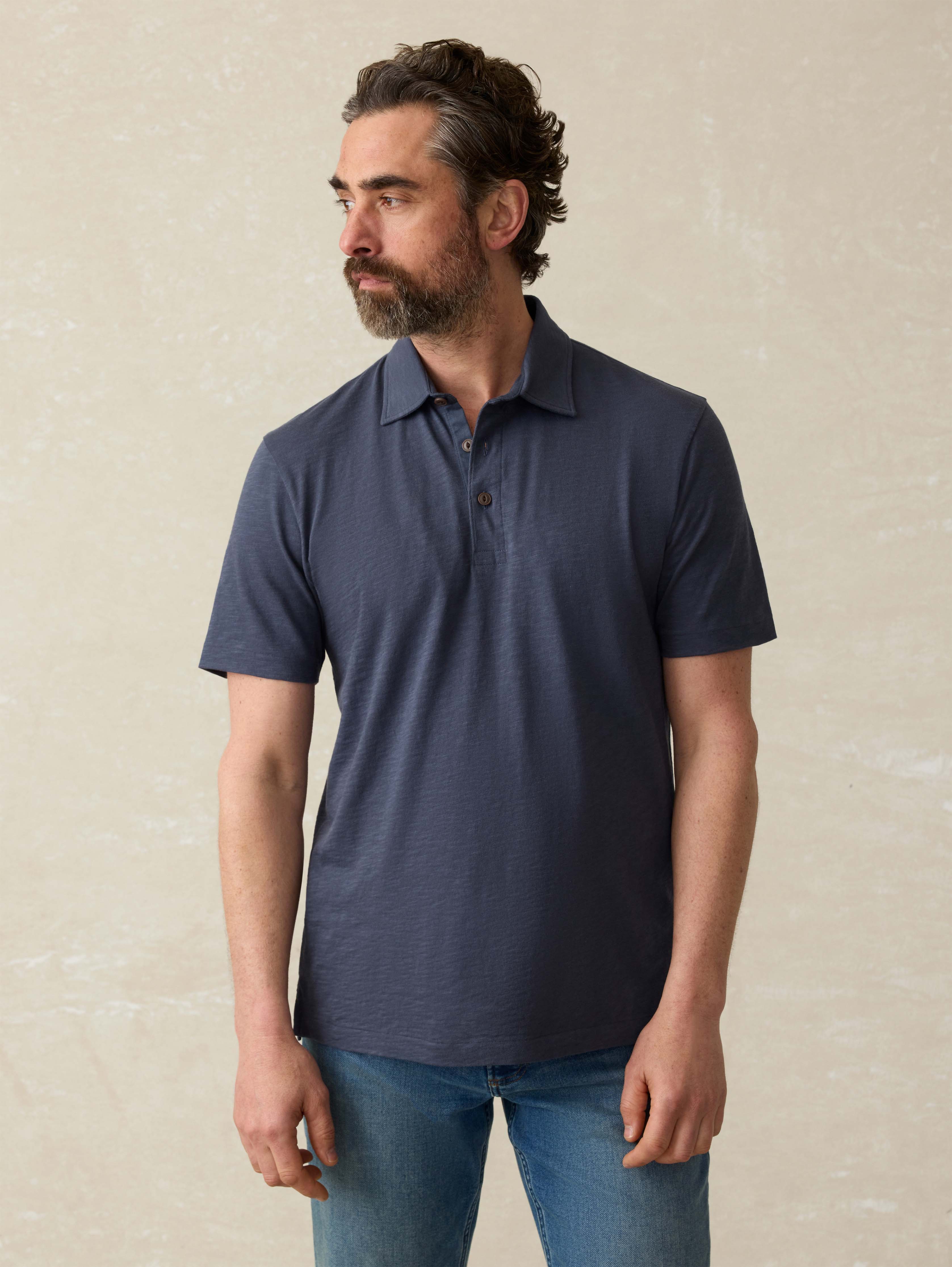 Sunwashed T-Shirt Polo - Dune Navy