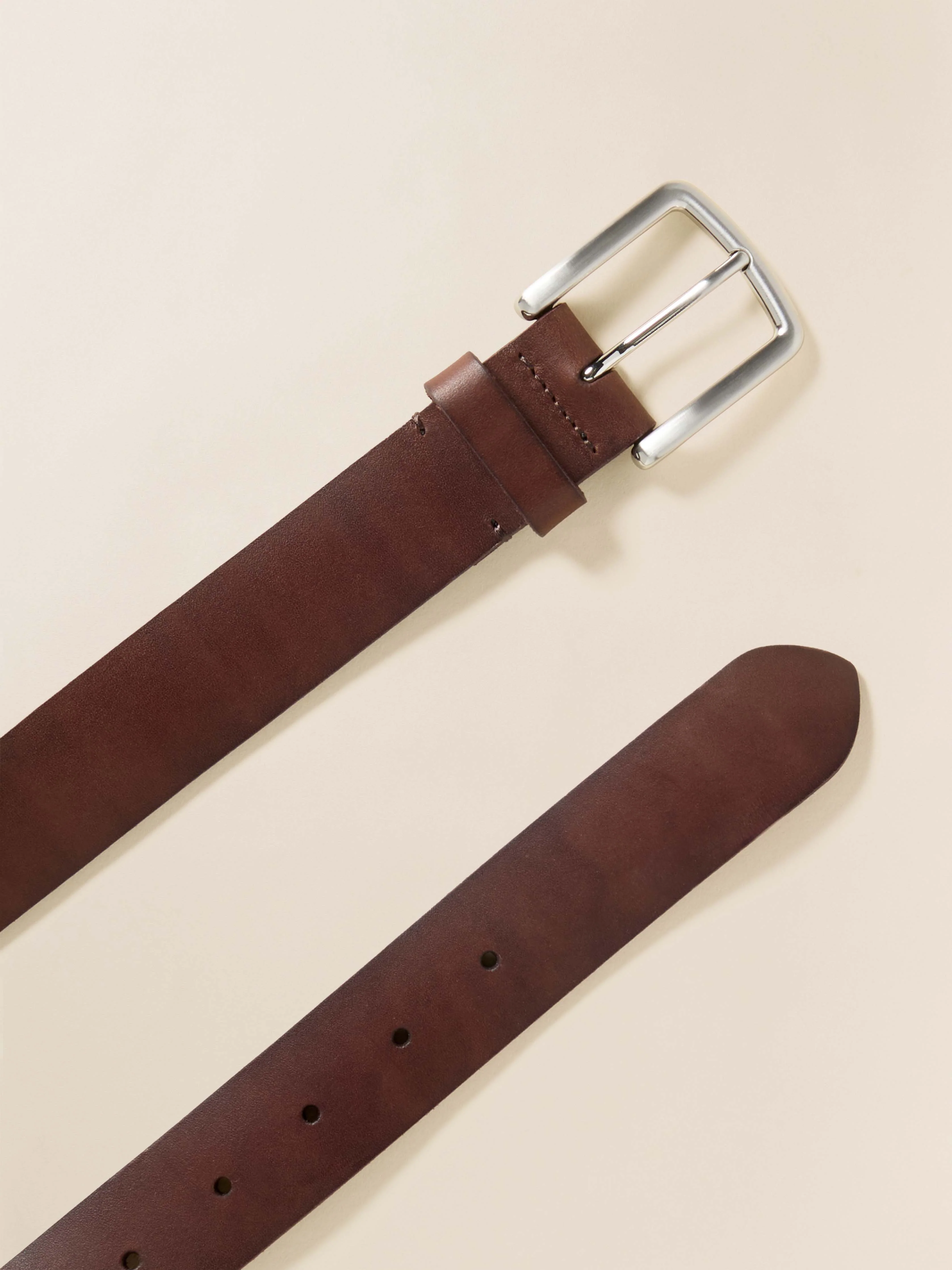 Men's Leather Belt - Saddle Brown