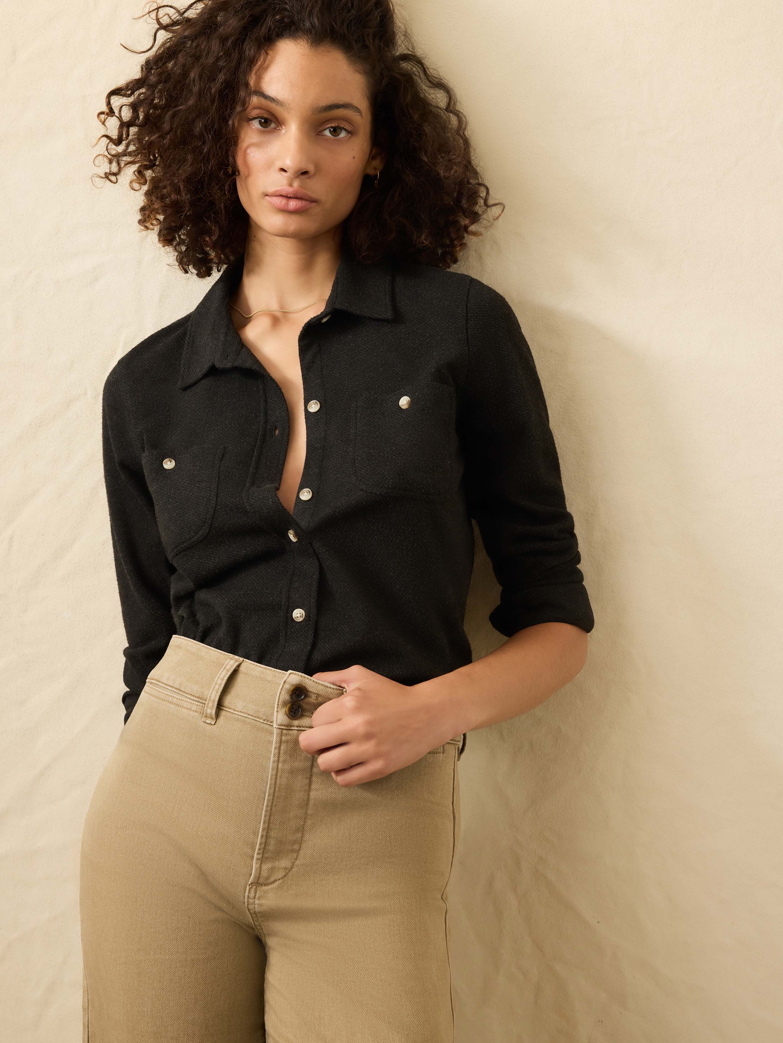 Legend™ Sweater Shirt - Heathered Black Twill