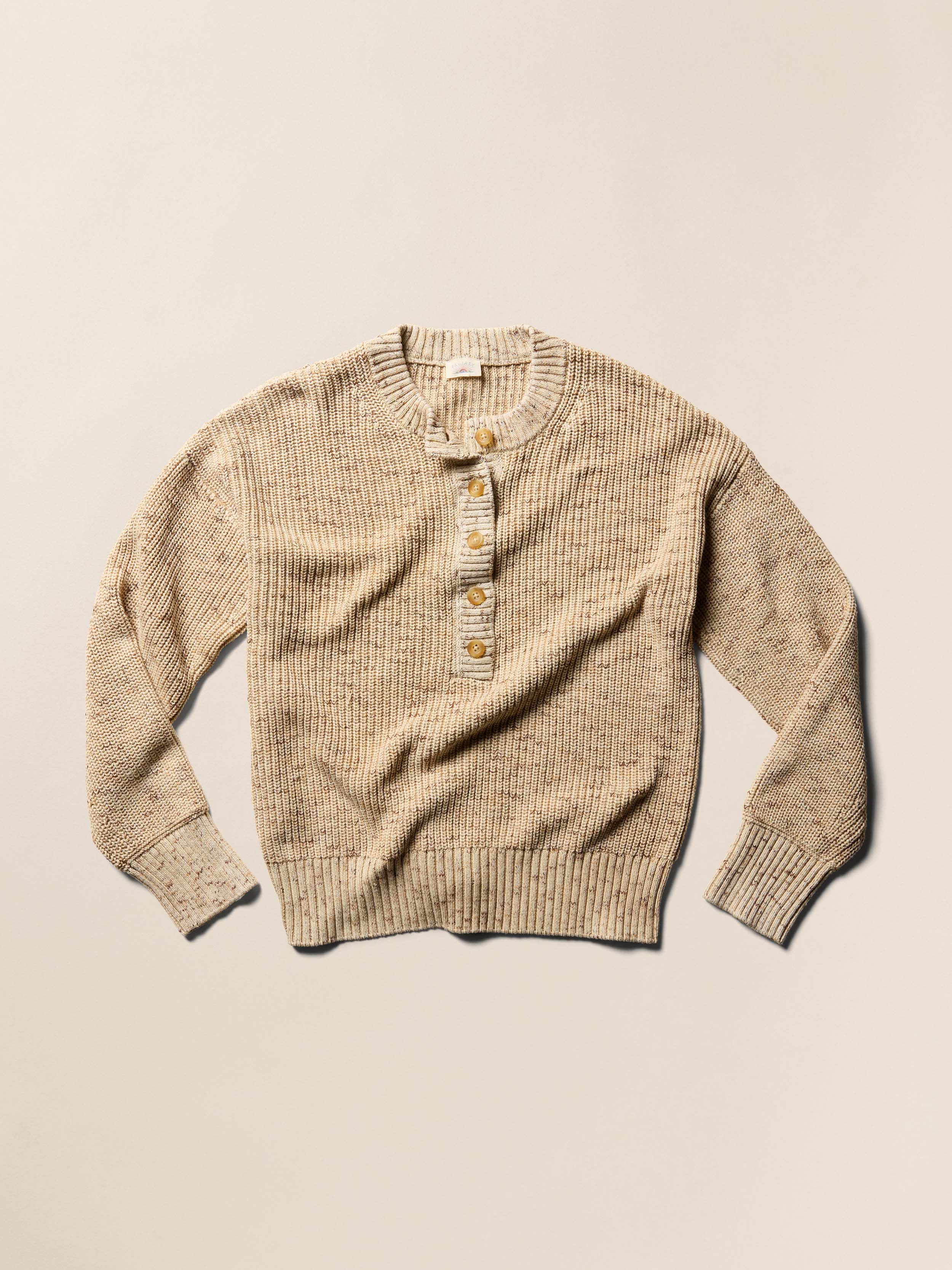 Sunwashed Cotton Fisherman Henley - Oat