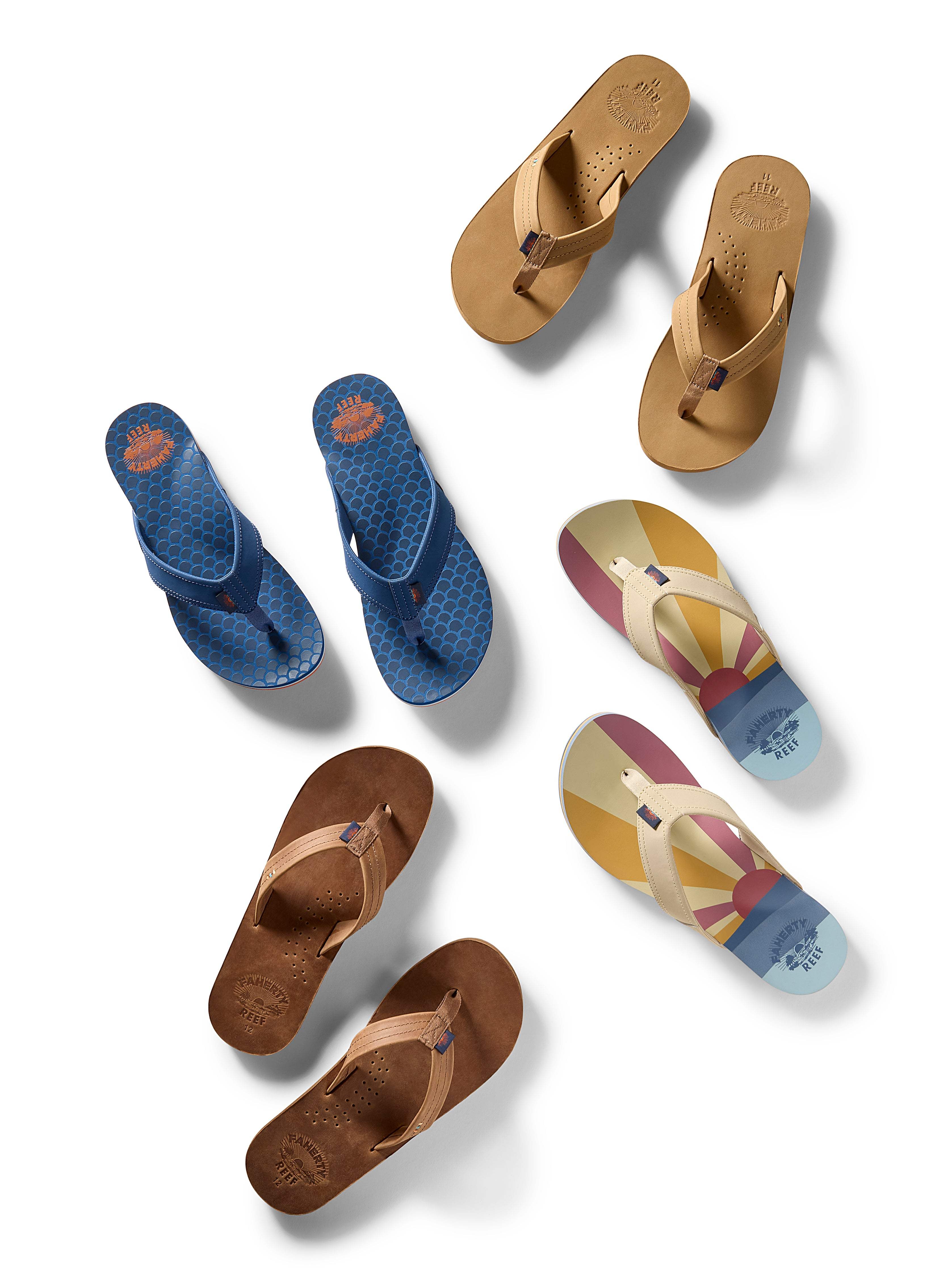 Faherty X REEF Women's Drift Away Flip Flop - Dark Brown