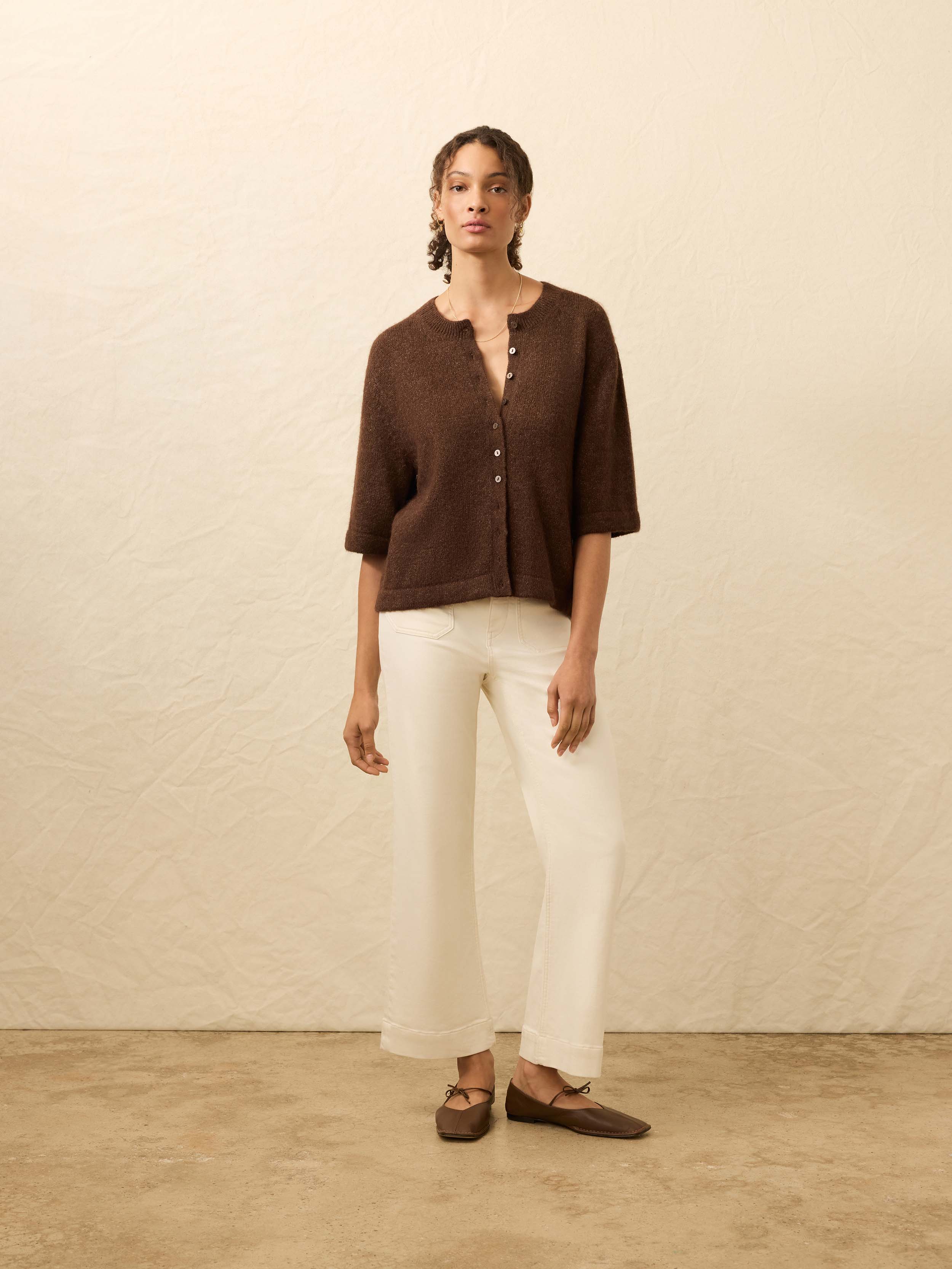 Apres Alpaca Cardigan - Walnut Brown